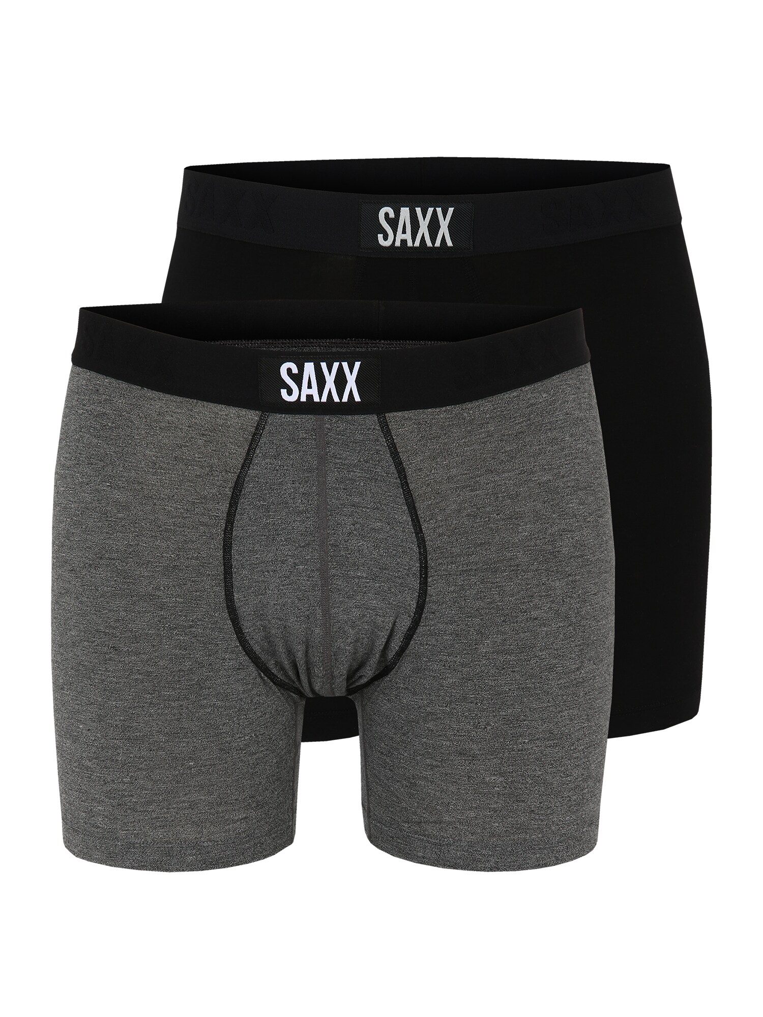 SAXX Sportinės trumpikės juoda / margai pilka / balta