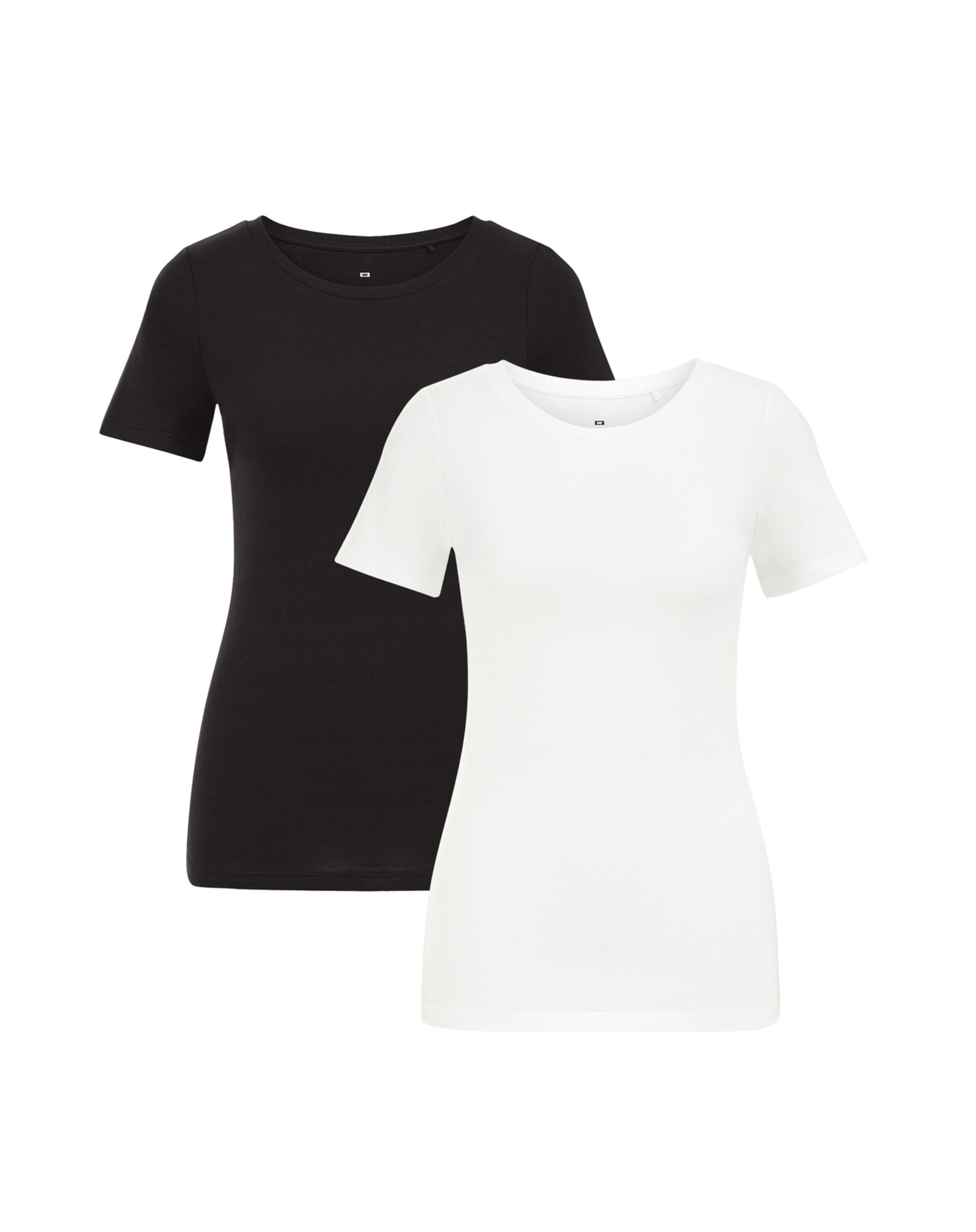 WE Fashion Tricou  negru / alb