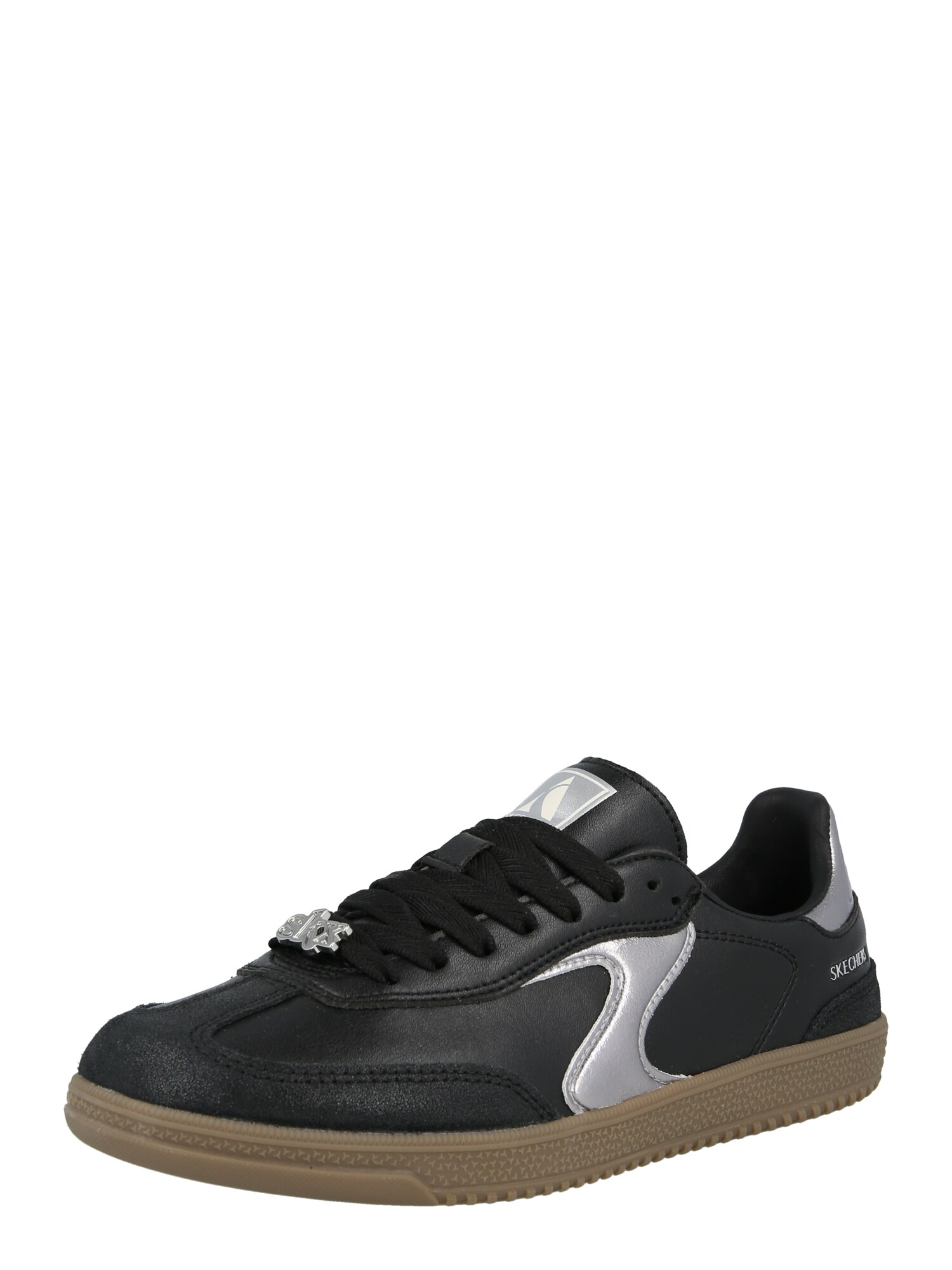 SKECHERS Sneaker low 'HOTSHOT-COOL GLOW'  negru / argintiu