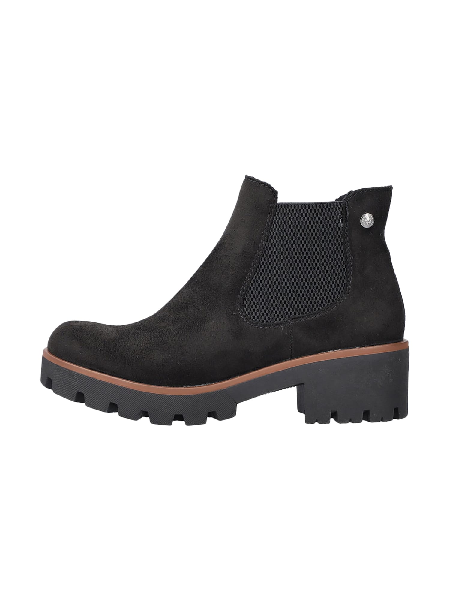 Rieker Enkellaarsje 'Microtretch-Stiefelette Zum Hineinschlüpfen' Zwart