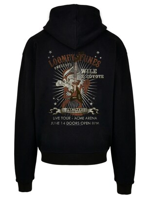 F4NT4STIC Sweatshirt ‘Looney Tunes Wile E Coyote Guitar’ Bruin / Lichtgrijs / Zwart