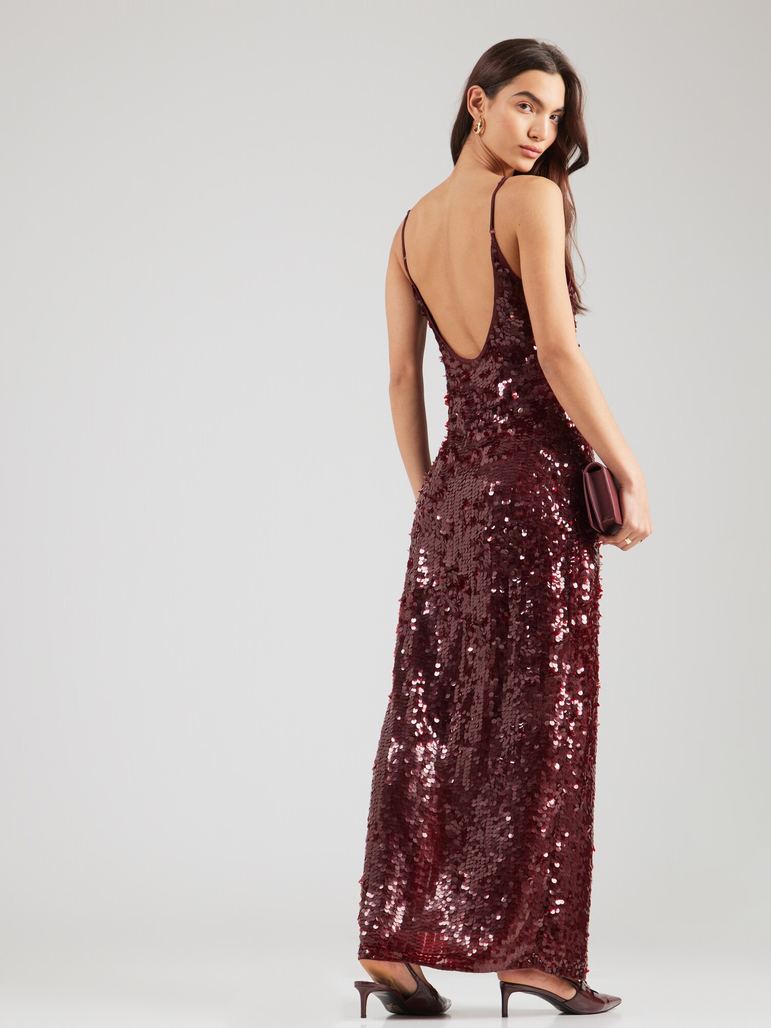 TOPSHOP Večerné šaty burgundská (obrázok 3)