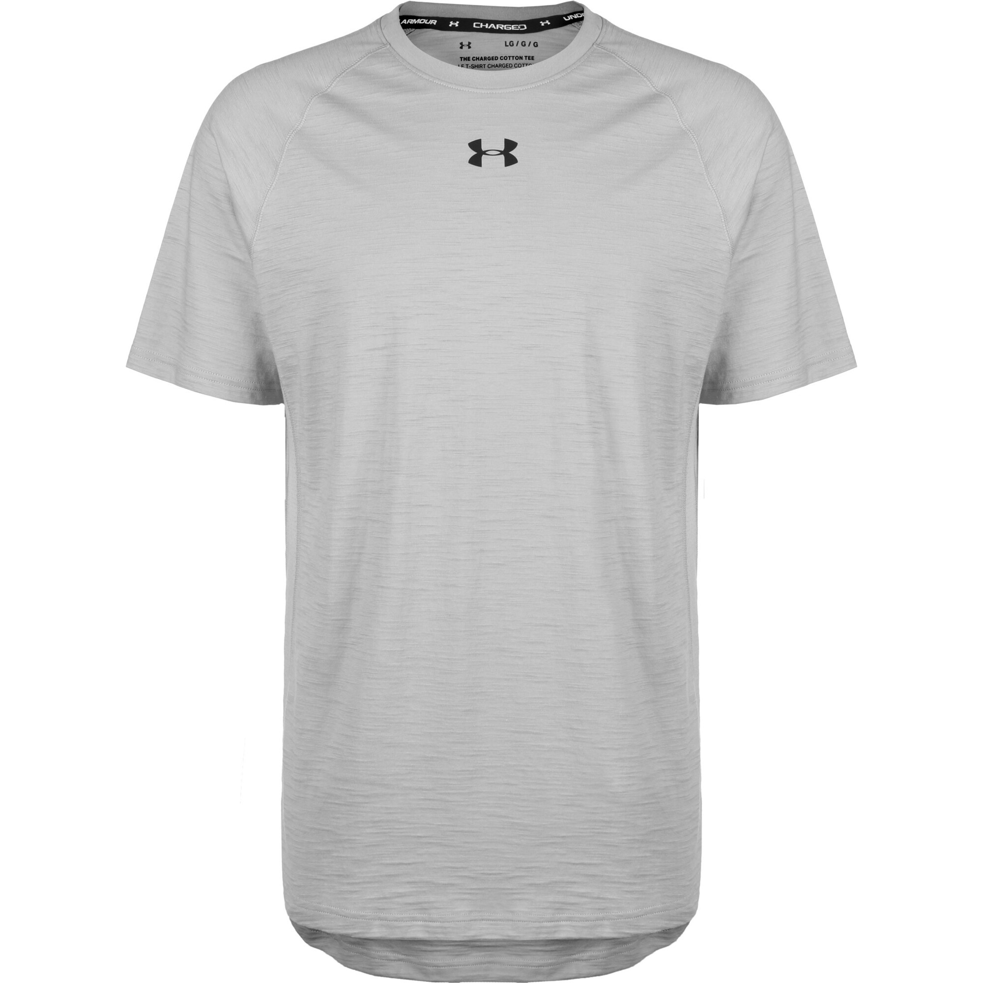 UNDER ARMOUR Sportiniai marškinėliai  margai pilka / juoda