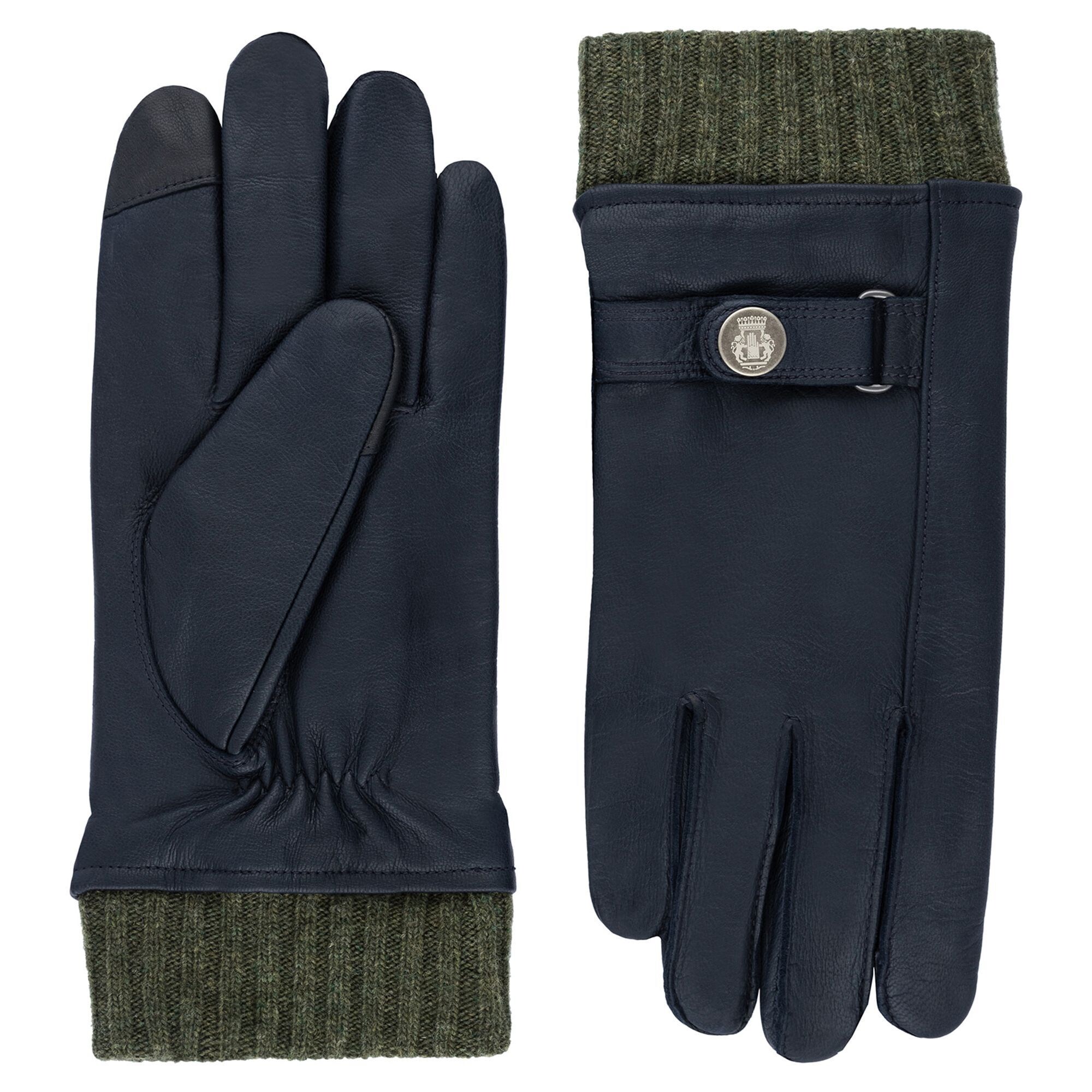 Roeckl Roeckl Fingerhandschuhe 'Dahlen' nachtblau / grün