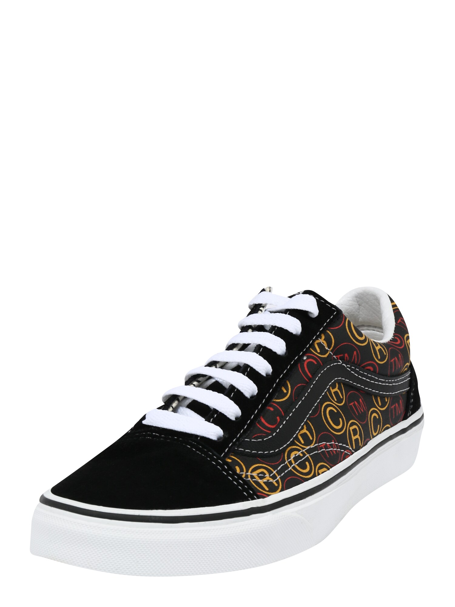 VANS Sportbačiai be auliuko 'Old Skool'  juoda / raudona / medaus spalva / balta