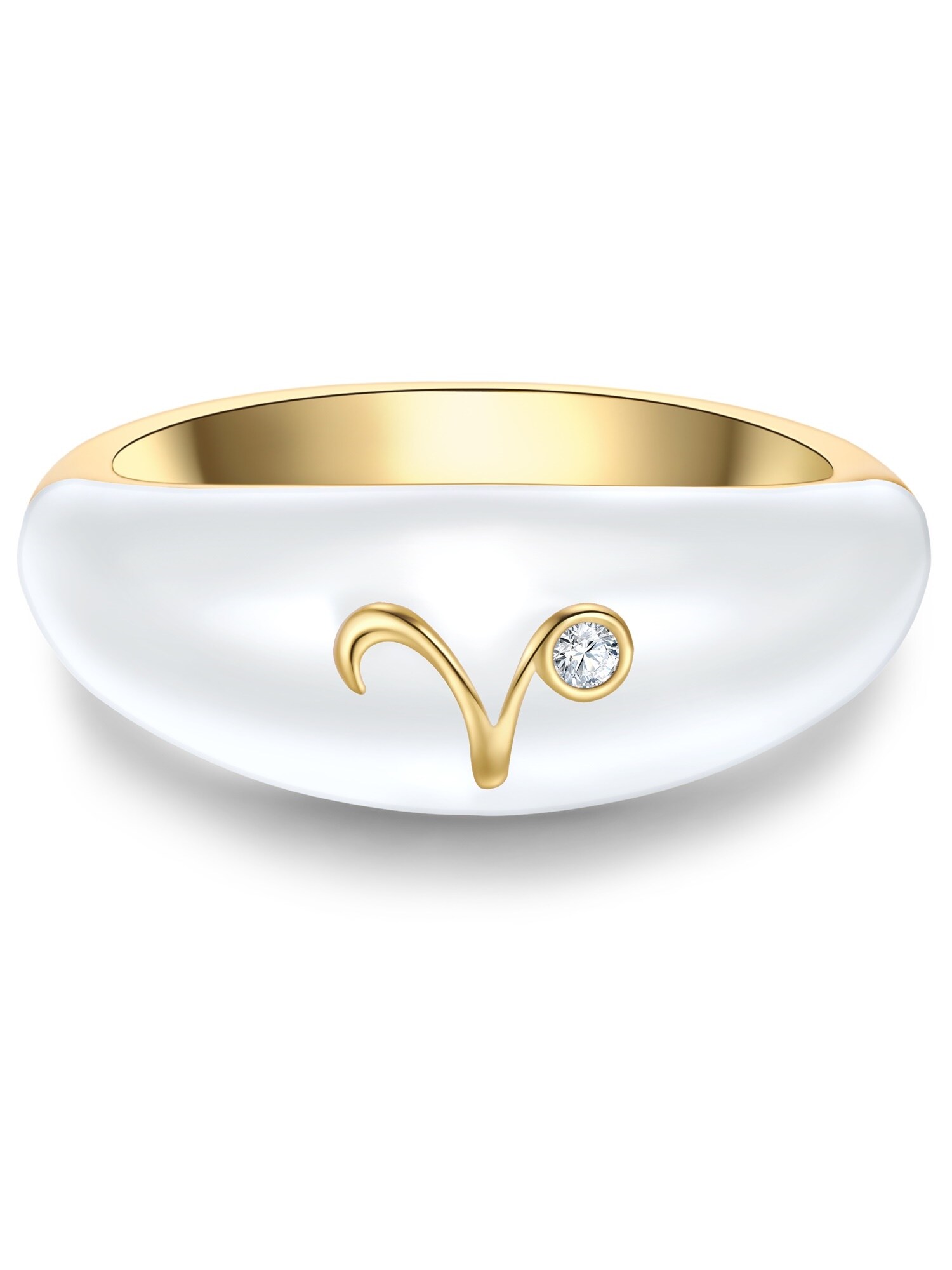 Glanzstücke München Inele  auriu / alb