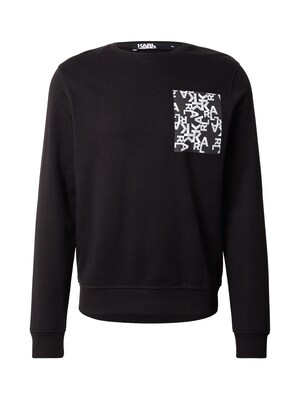 Karl Lagerfeld Sudadera  negro / blanco