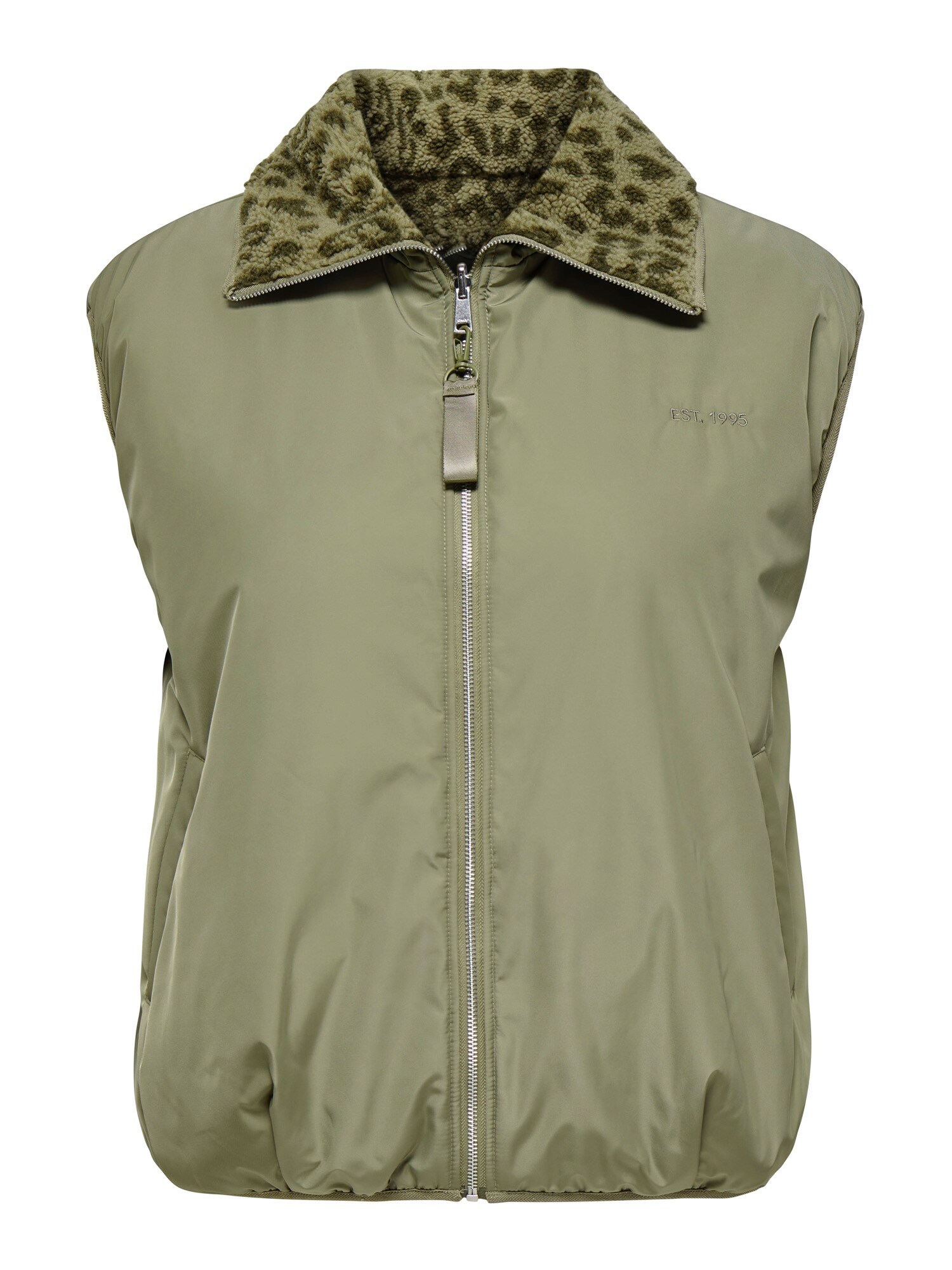 ONLY Carmakoma Vestă Carsif  verde pastel / verde închis