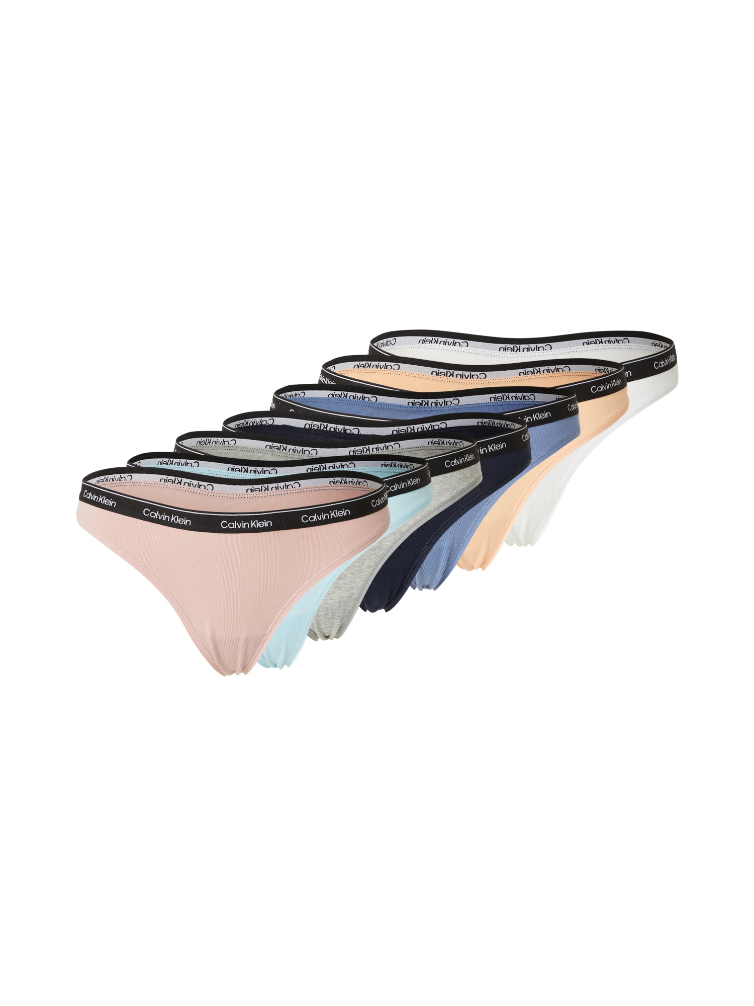 Calvin Klein Underwear Tanga  albastru marin / albastru regal / albastru deschis / gri amestecat / portocaliu deschis / roz pal / alb