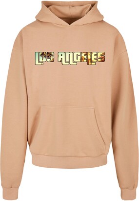 Merchcode Sweatshirt ‘Grand Los Angeles’ Beige / Geel / Zwart