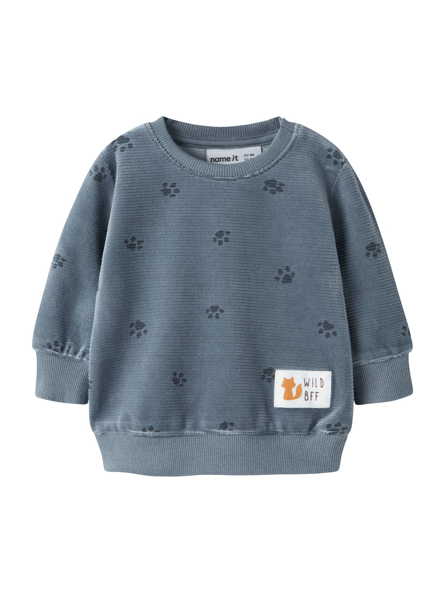 Name It Sweatshirt 'Nbmnorden Vel' Donkerblauw / Zwart