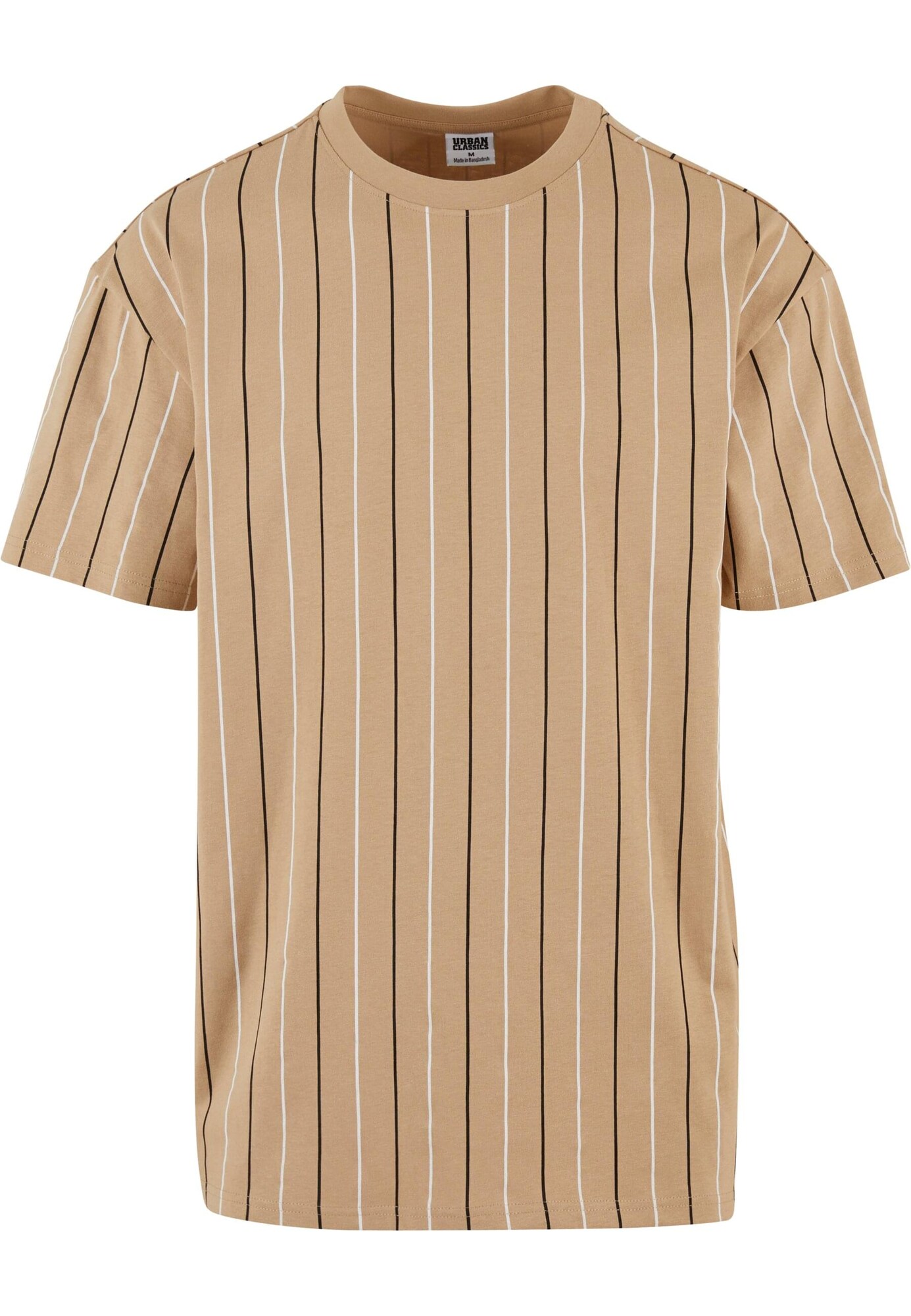 Urban Classics Tricou  bej / negru / alb