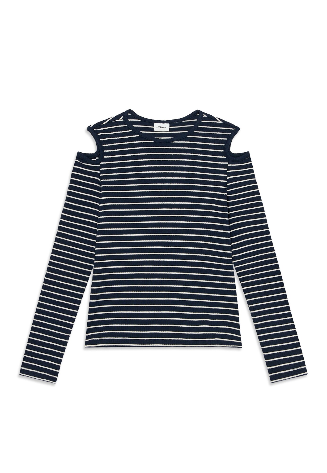 s.Oliver Tricou bleumarin / alb