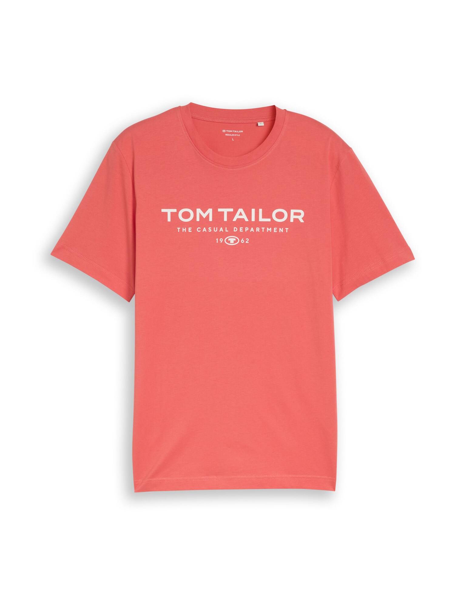 TOM TAILOR Tricou  roșu pepene / alb