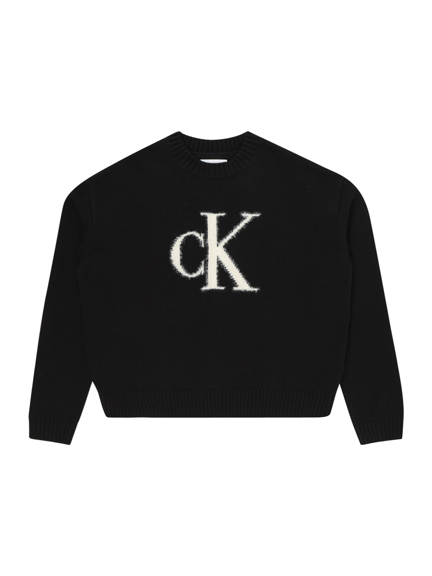 Calvin Klein Jeans Pulover  črna / bela