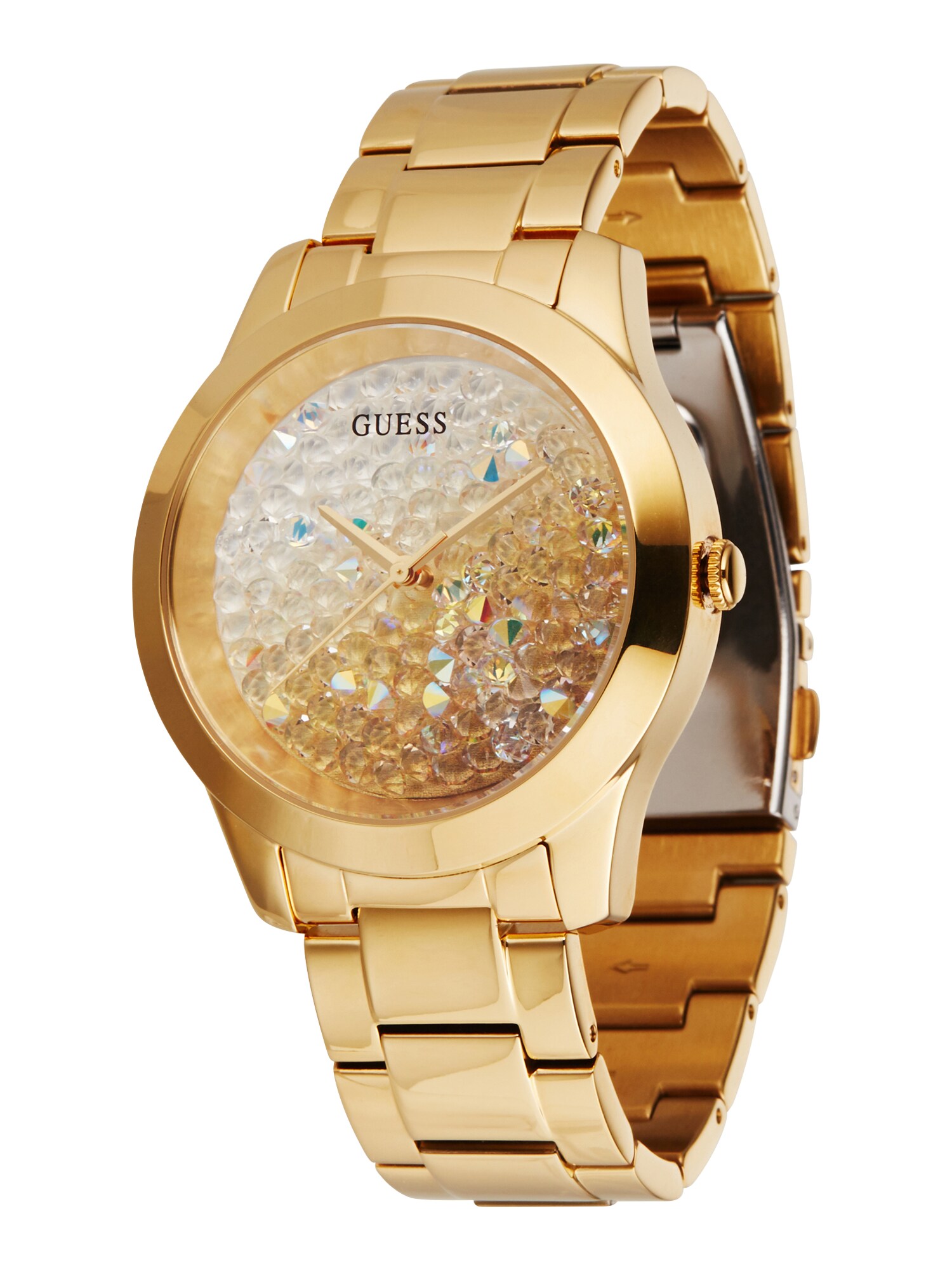 GUESS Analoginis (įprastinio dizaino) laikrodis 'LADIES TREND'  auksas / skaidri spalva