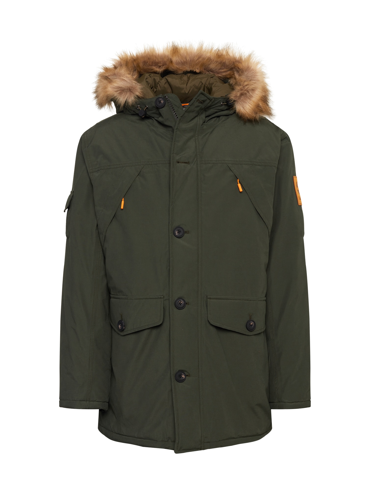 TIMBERLAND Ilga žieminė striukė  rusvai žalia