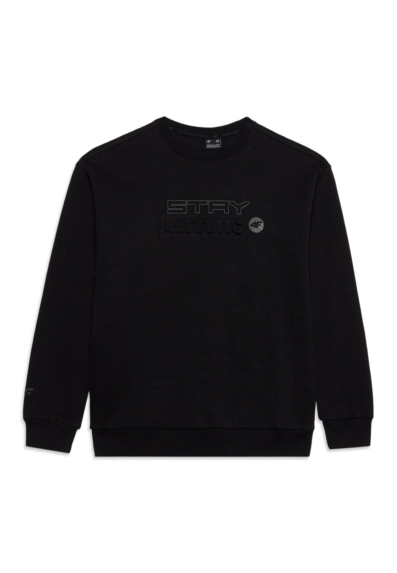 4F Junior Sportska sweater majica siva / crna
