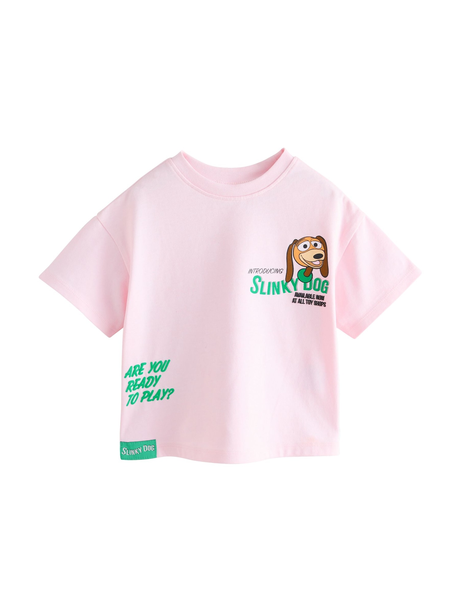 Next Tricou Toy Story Slinky Dog maro deschis / verde pin / roz
