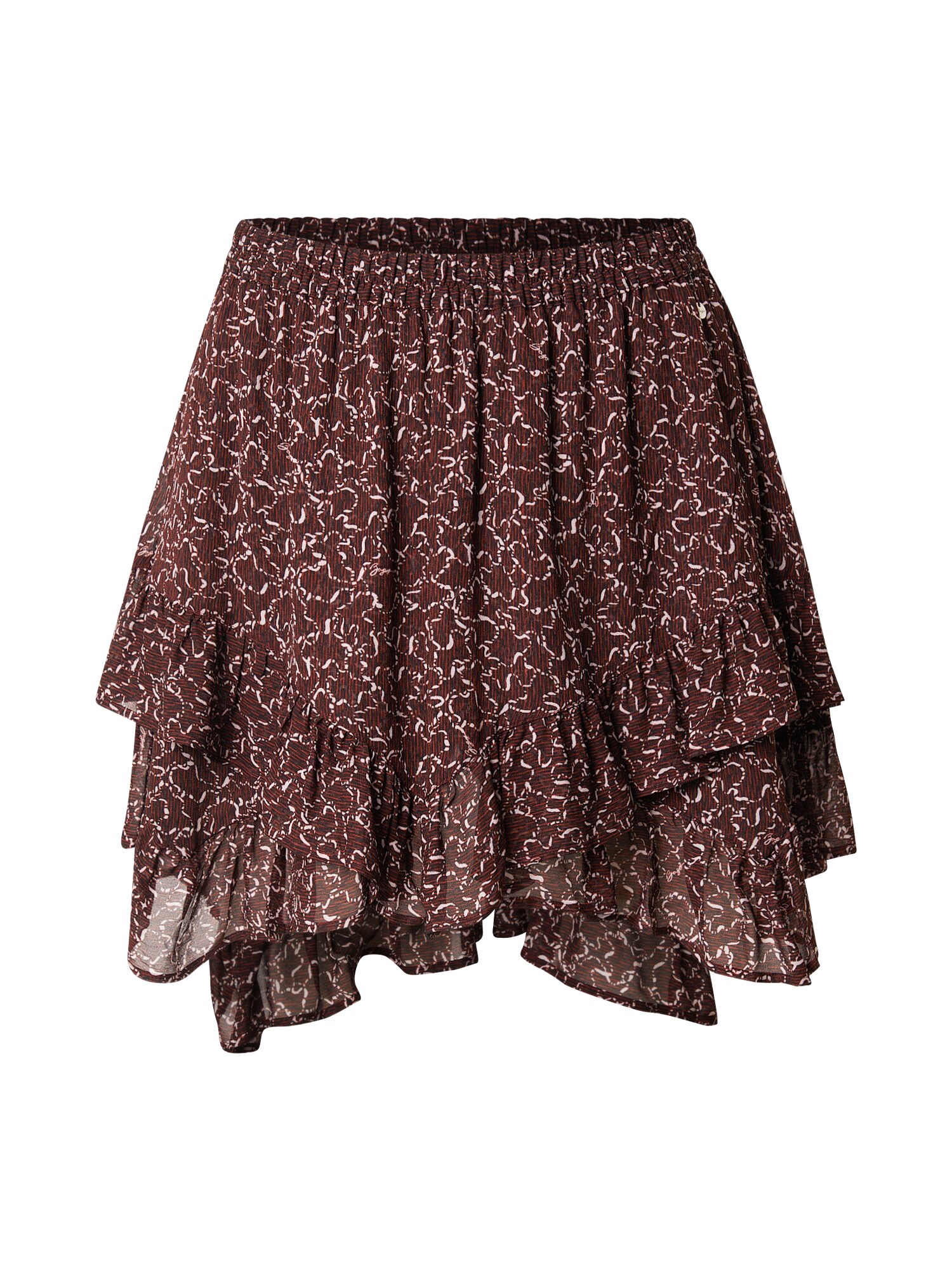 BOSS Pantaloni Toulena  maro închis / alb