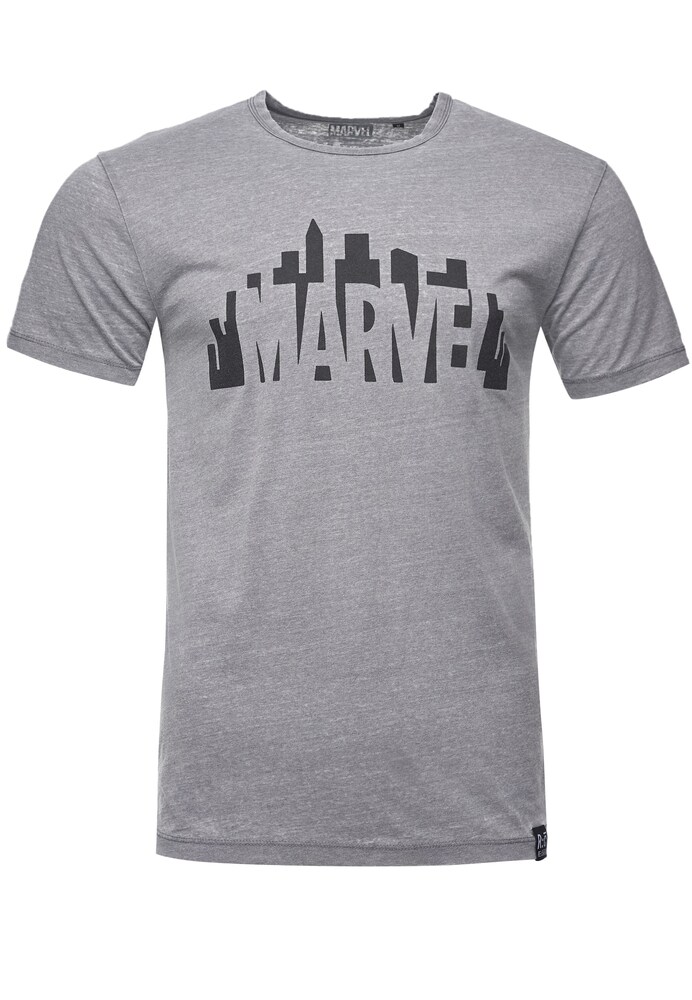 Recovered T-Shirt 'Marvel City Logo' Herren Größe XXL grau