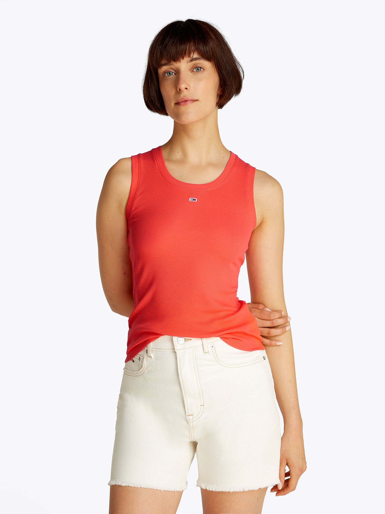 Tommy Jeans Top 'ESSENTIAL'  sötét narancssárga termék 2. képe