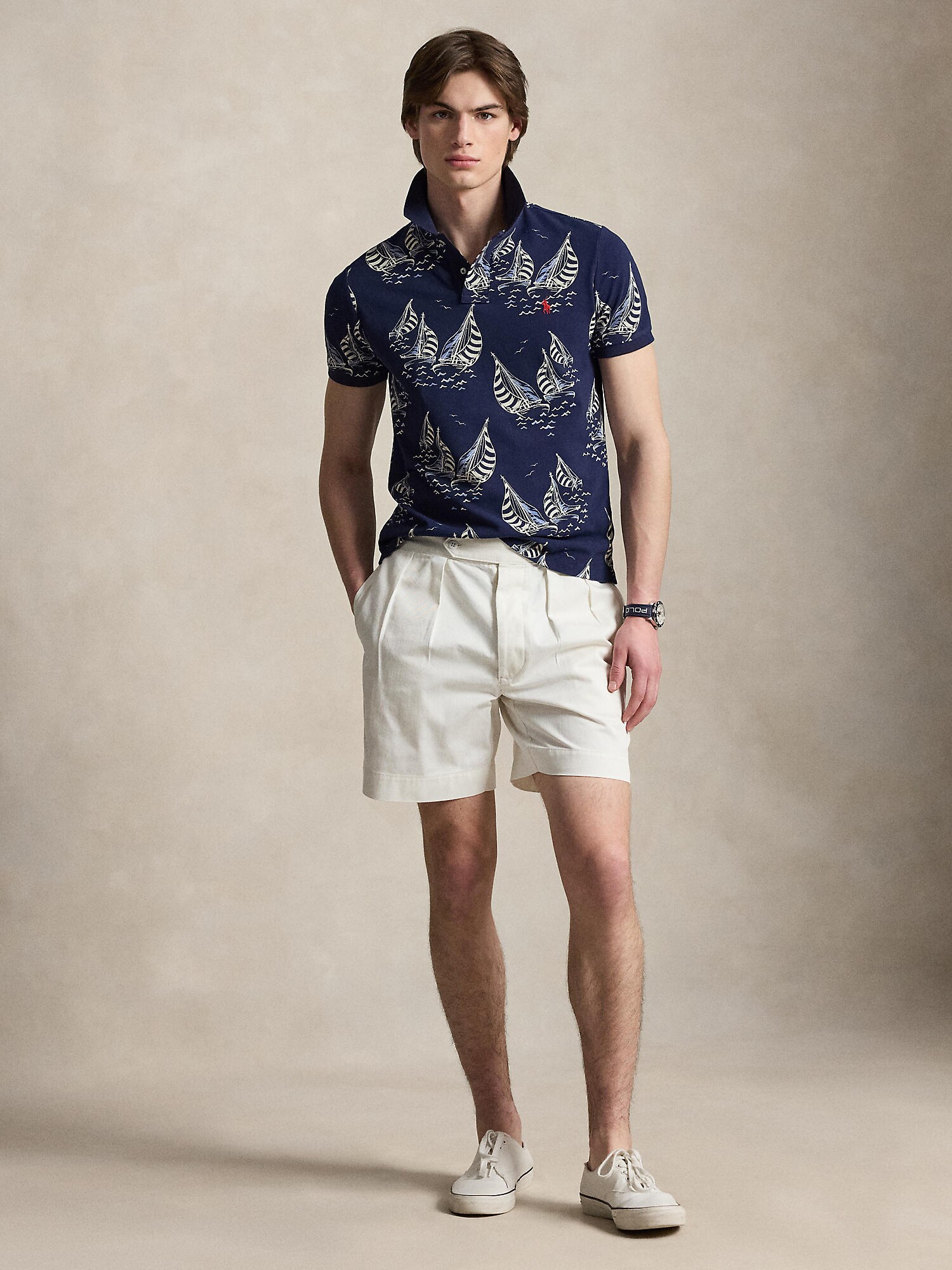 Polo Ralph Lauren Camiseta  beige claro / ópalo / azul oscuro – imagen 4
