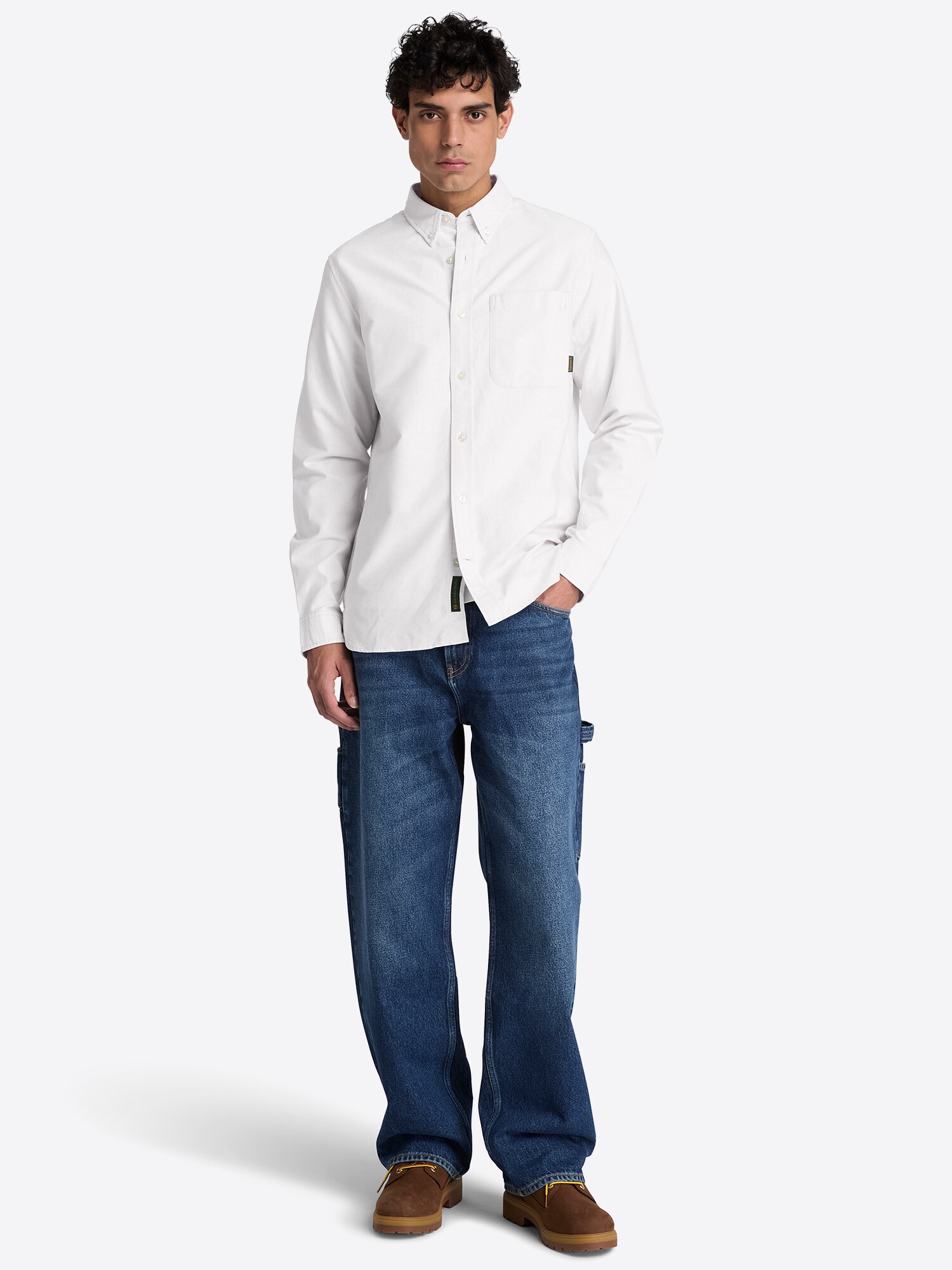 TIMBERLAND Camisa verde / blanco – imagen 3