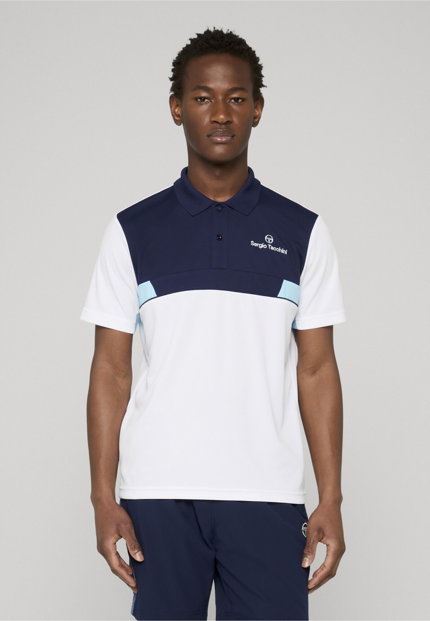 Sergio Tacchini Camiseta 'Granada' navy / azul claro / blanco – imagen 3