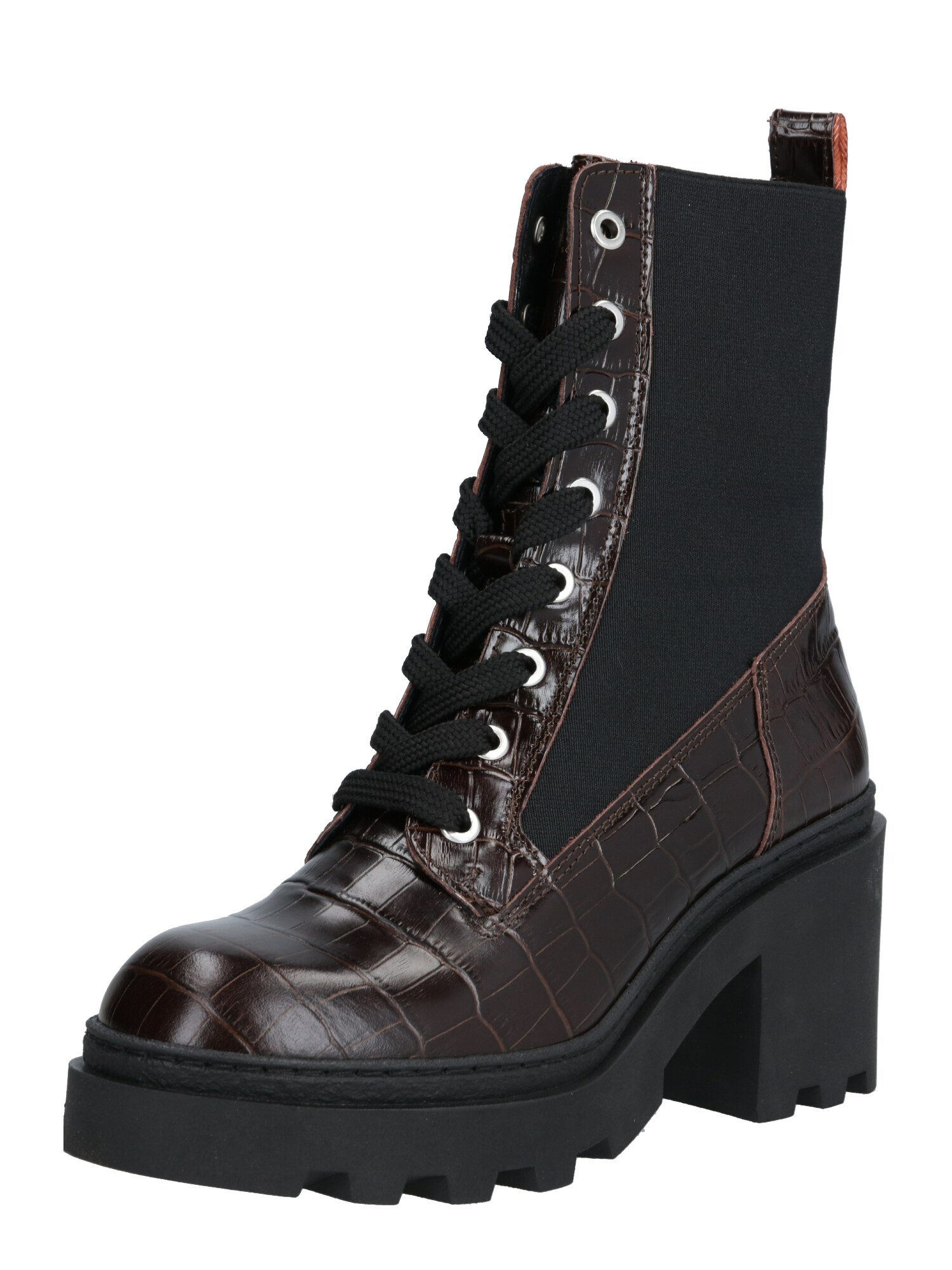 SCOTCH & SODA Suvarstomieji kulkšnis dengiantys batai 'Calista'  juoda / tamsiai ruda