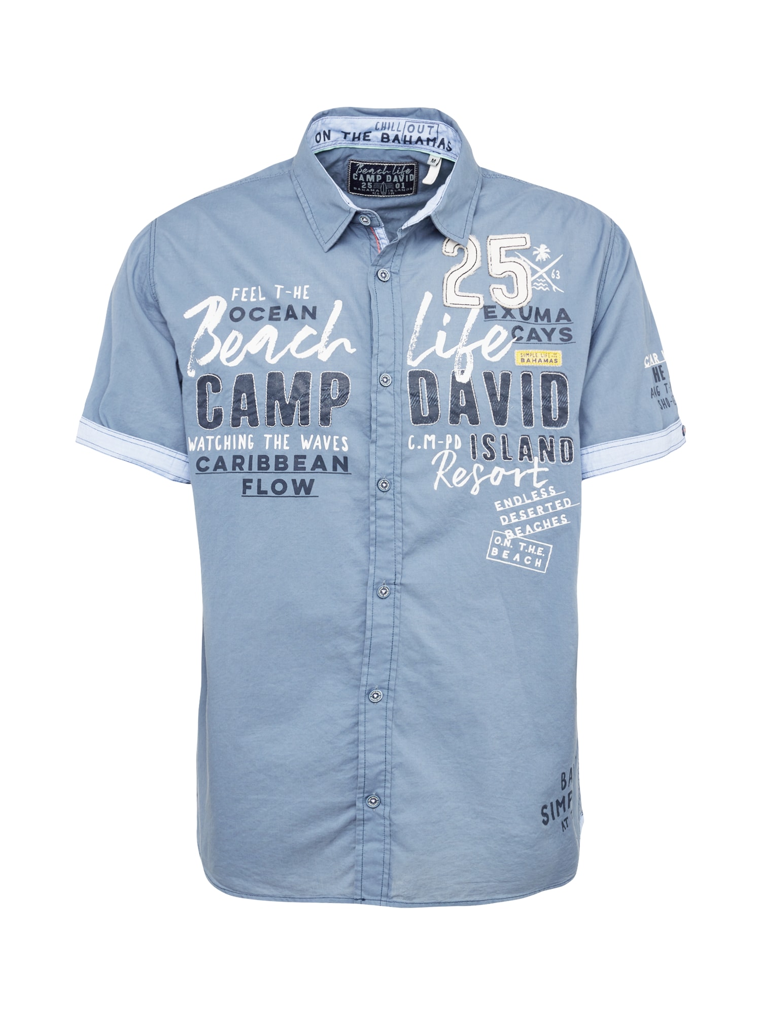 CAMP DAVID Košulja  mornarsko plava / žuta / bazalt siva / bijela