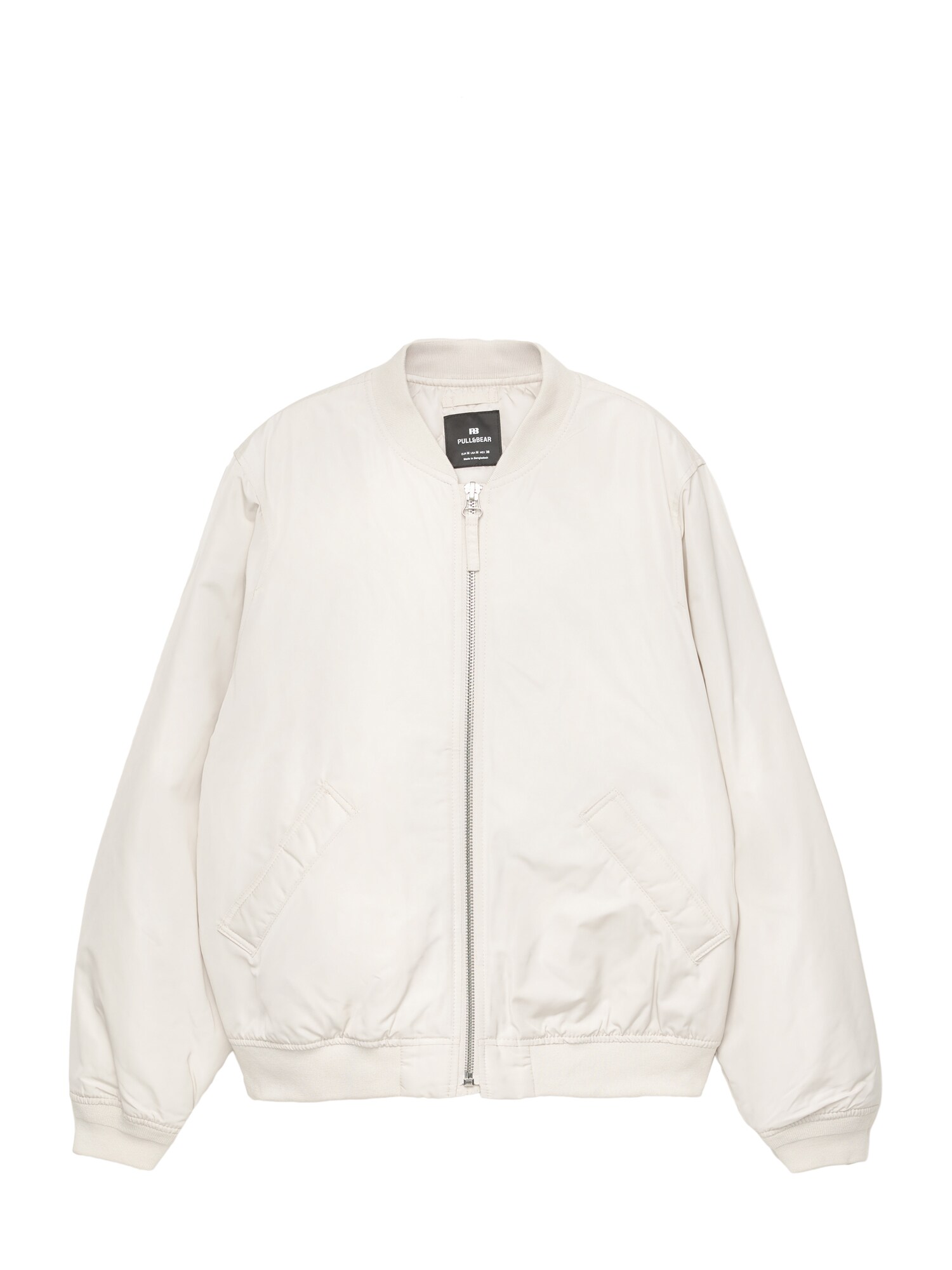 Pull&Bear Geacă de primăvară-toamnă  alb