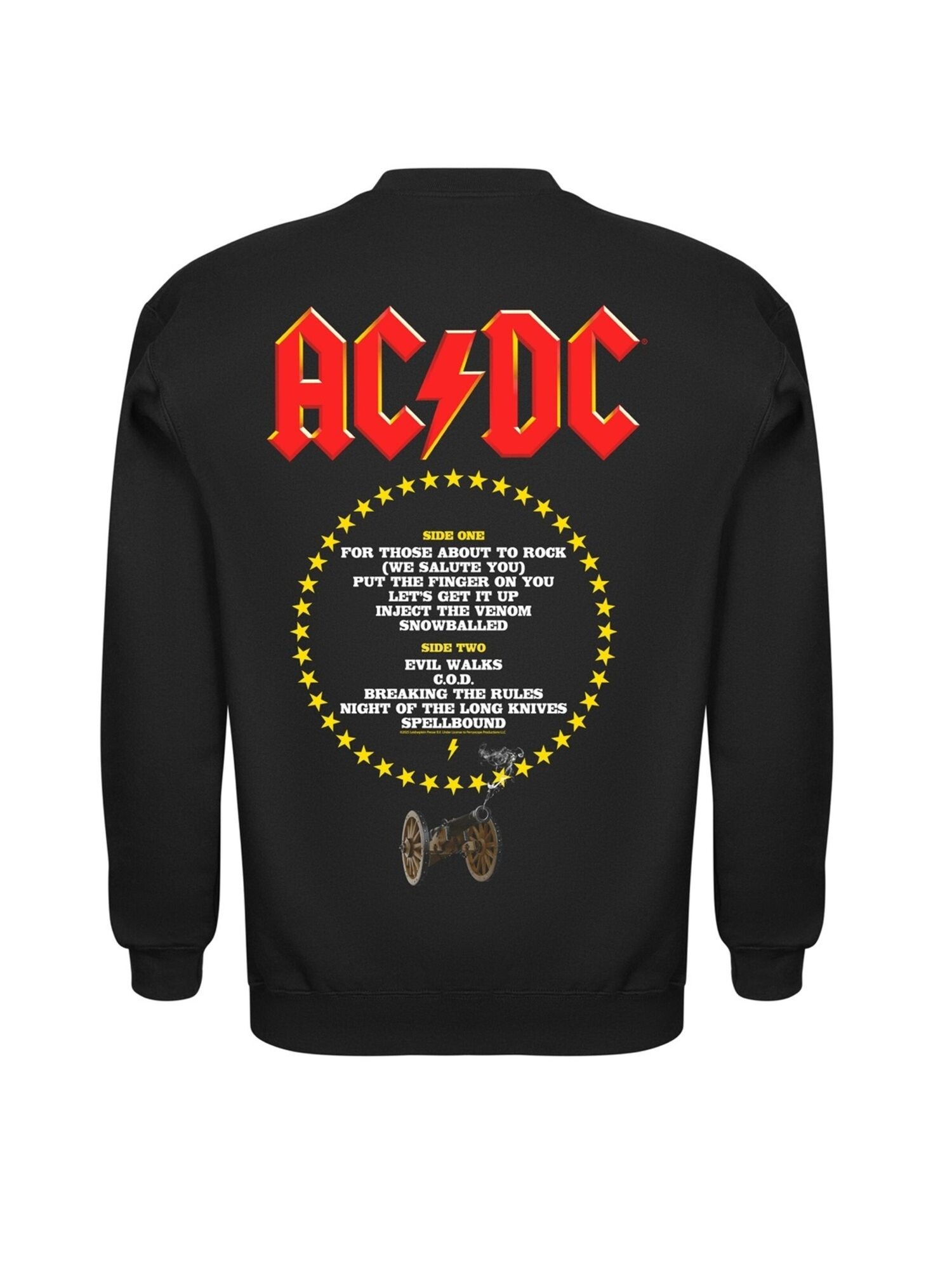 AC/DC Sudadera 'Ac/dc For Those About to Rock Tracks Sweatshirt' negro – imagen 2