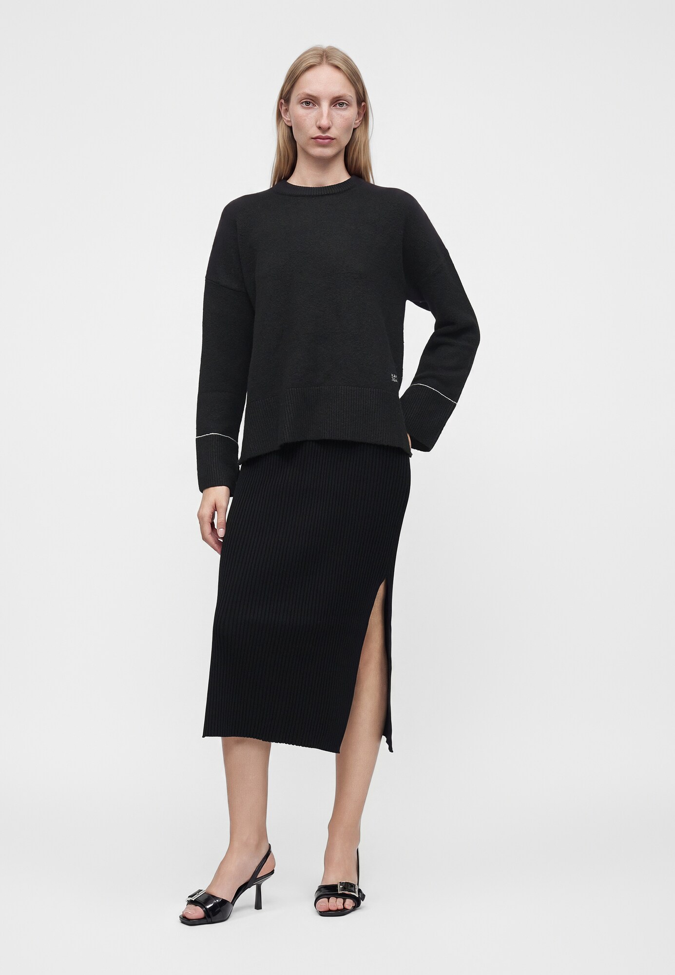 KARL LAGERFELD JEANS Jersey  negro / blanco – imagen 16
