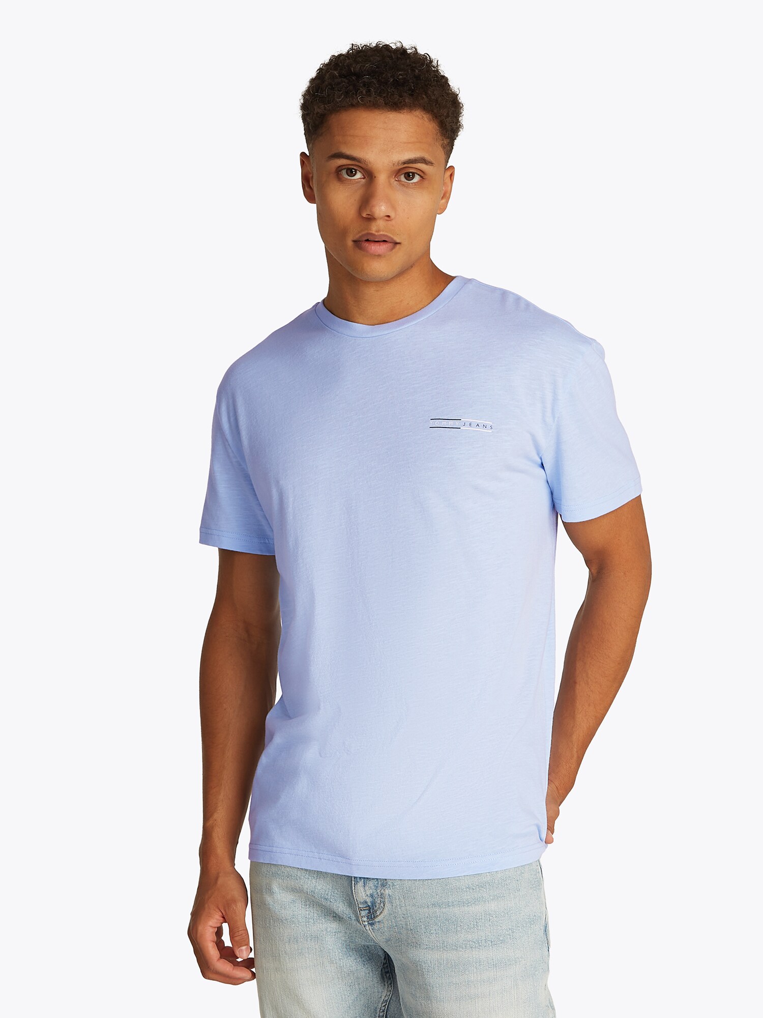 Tommy Jeans Póló  világoskék / fekete / fehér termék 2. képe
