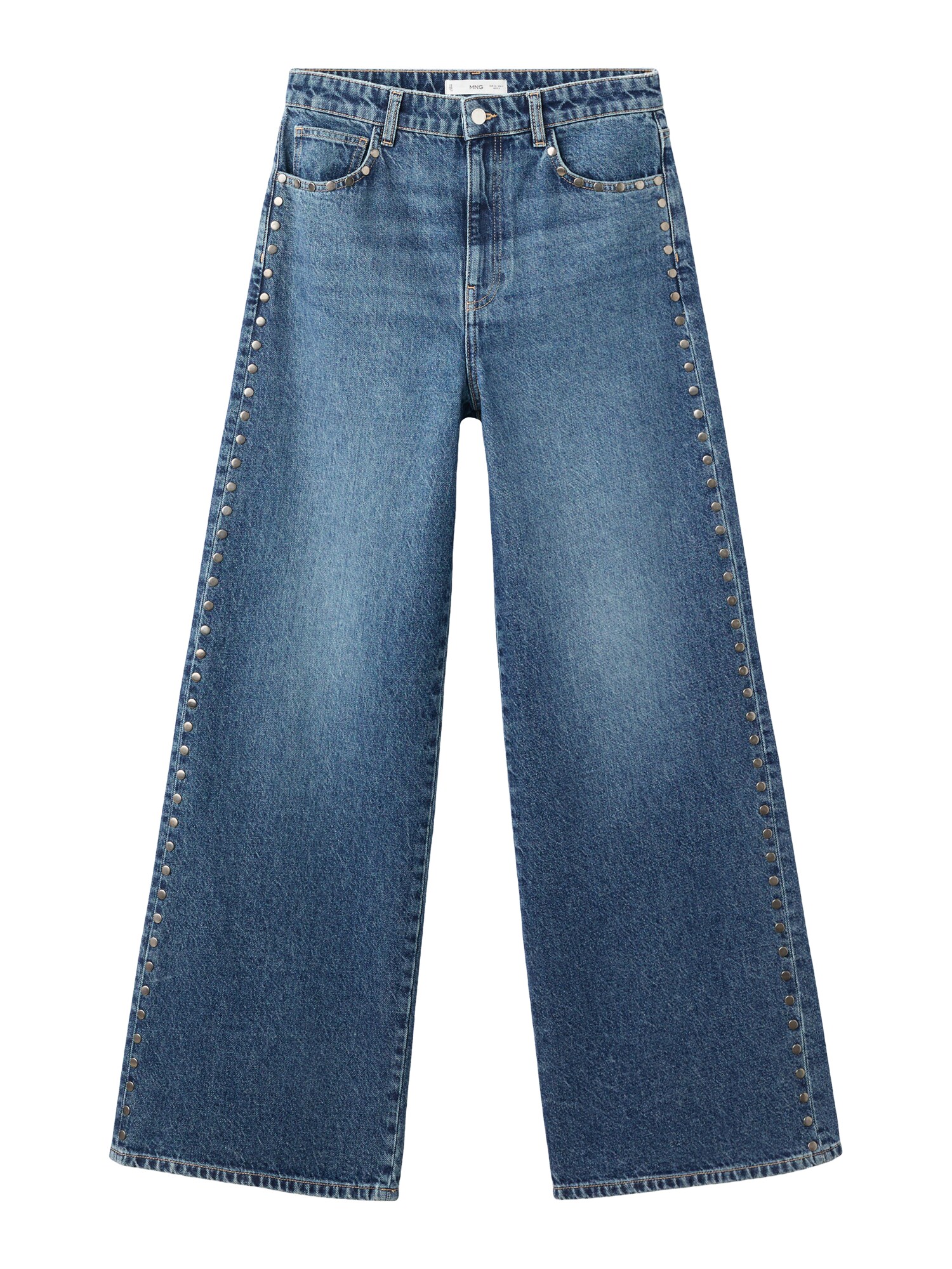 MANGO Džínsy 'STUDS'  modrá denim