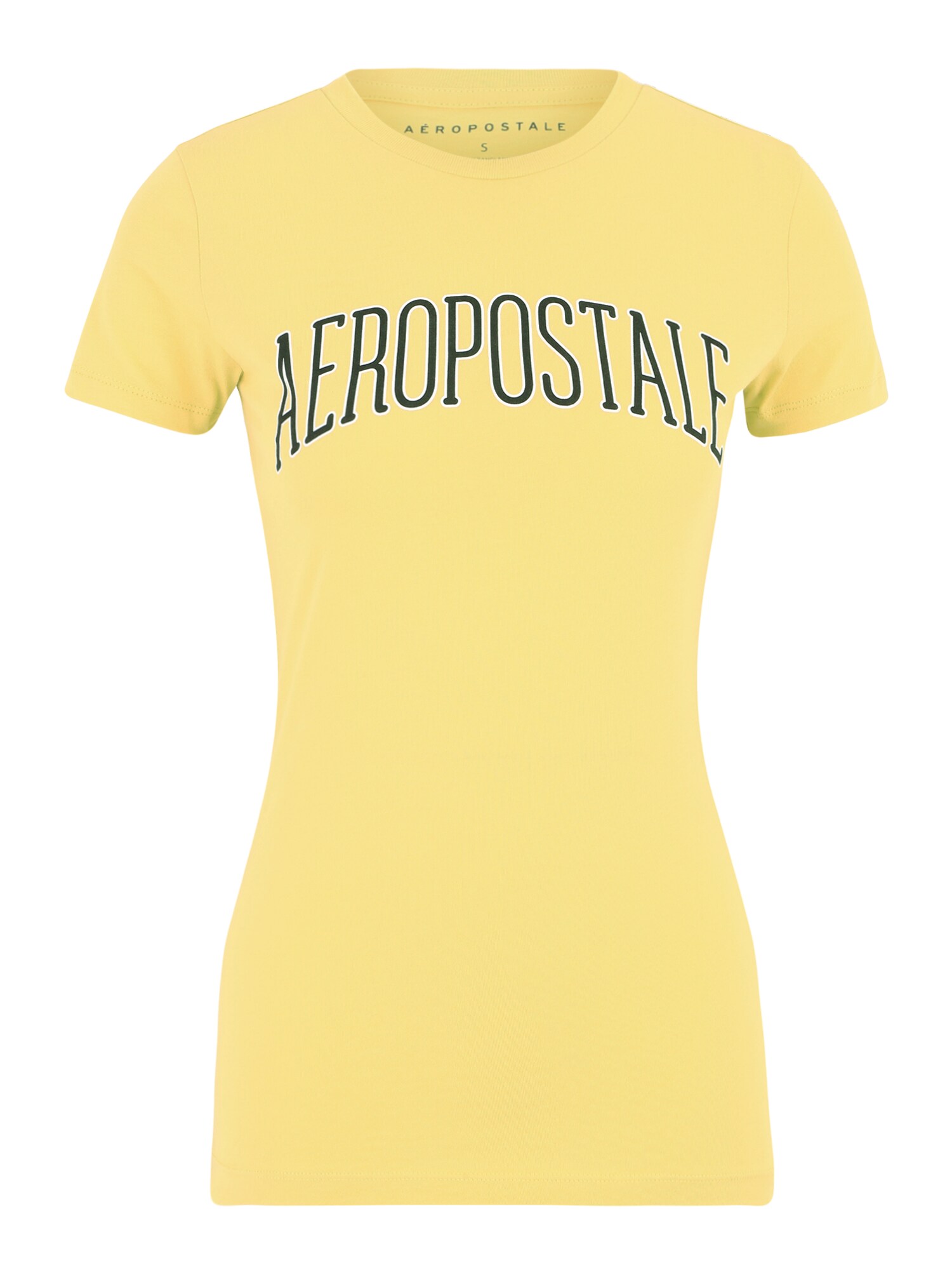 AÉROPOSTALE Tričko 'JUNE'  žltá / jedľová / biela