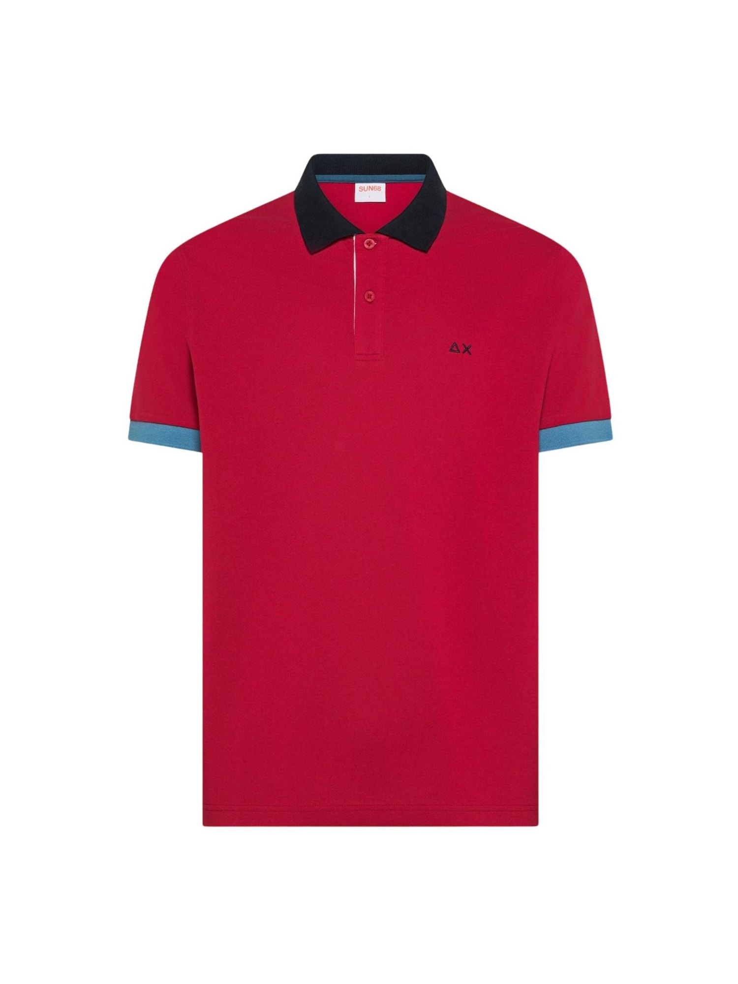 SUN68 Camiseta 'SUN68 POLO 3 COLOR WAY S/S POLO' rojo
