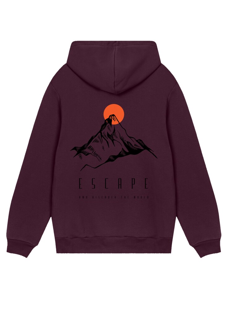 F4NT4STIC Sweatshirt 'Escape Discover The World Mountain' Herren Größe S lila / orange / schwarz