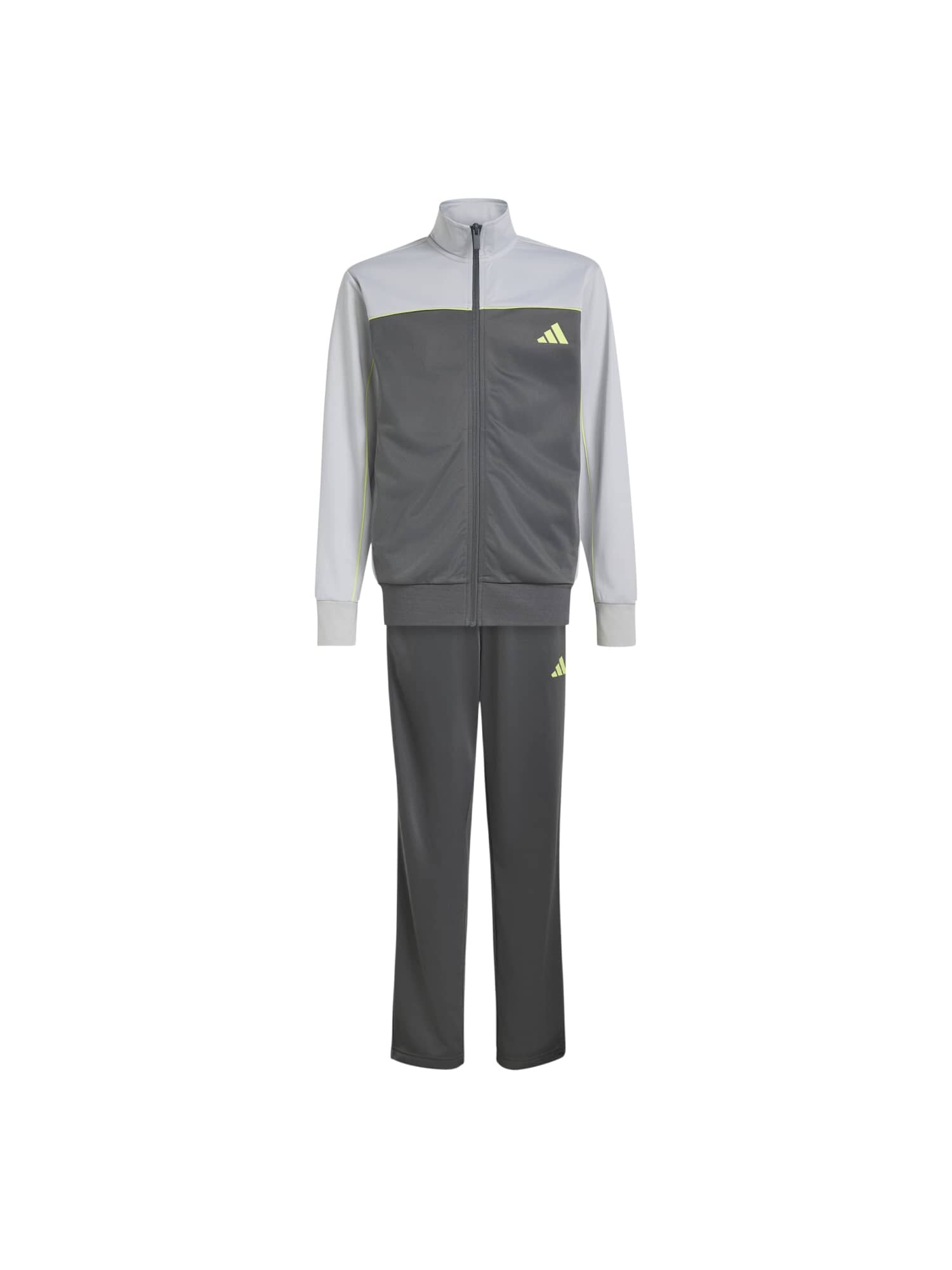 ADIDAS SPORTSWEAR Costum de trening Junior Tricot Colourpop gri piatră / gri deschis / verde limetă
