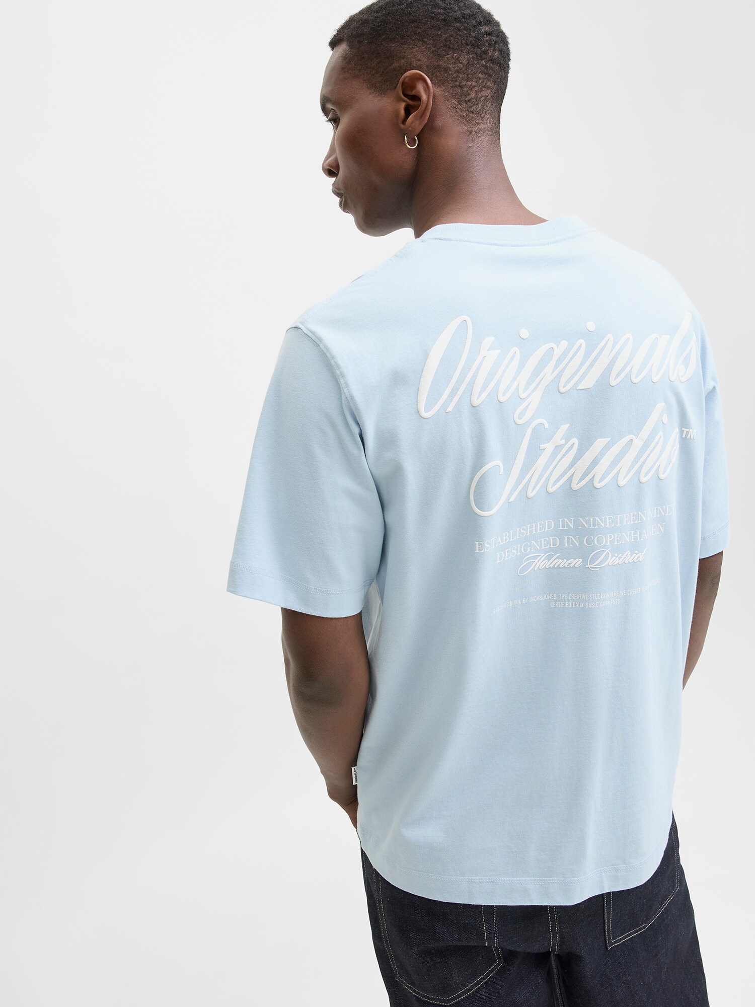 JACK & JONES Tričko 'JORNORREBRO' svetlomodrá / biela (obrázok 6)