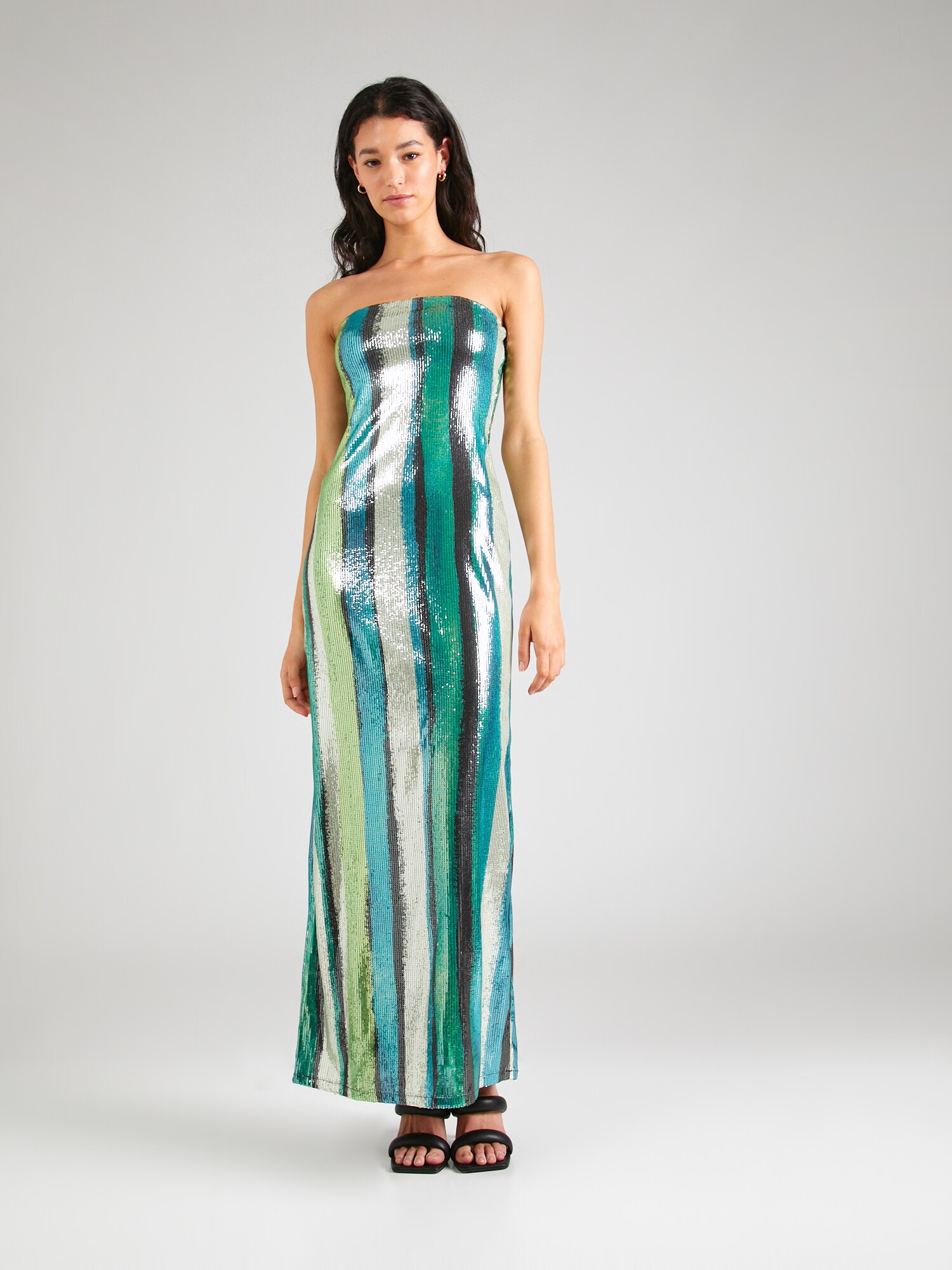 TOPSHOP Ruha  krém / vízszín / világoszöld / fekete termék 2. képe