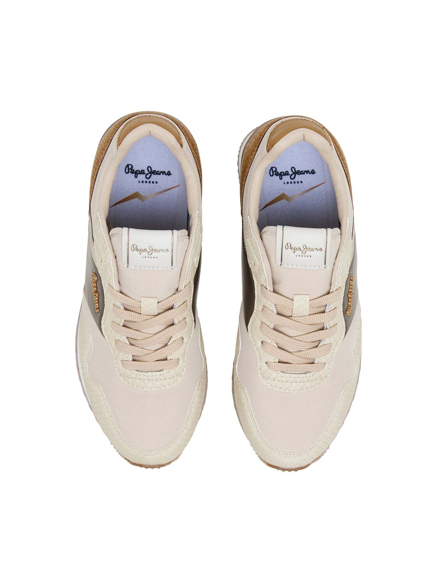 Pepe Jeans Zapatillas deportivas bajas 'London' beige / cognac / oro – imagen 2