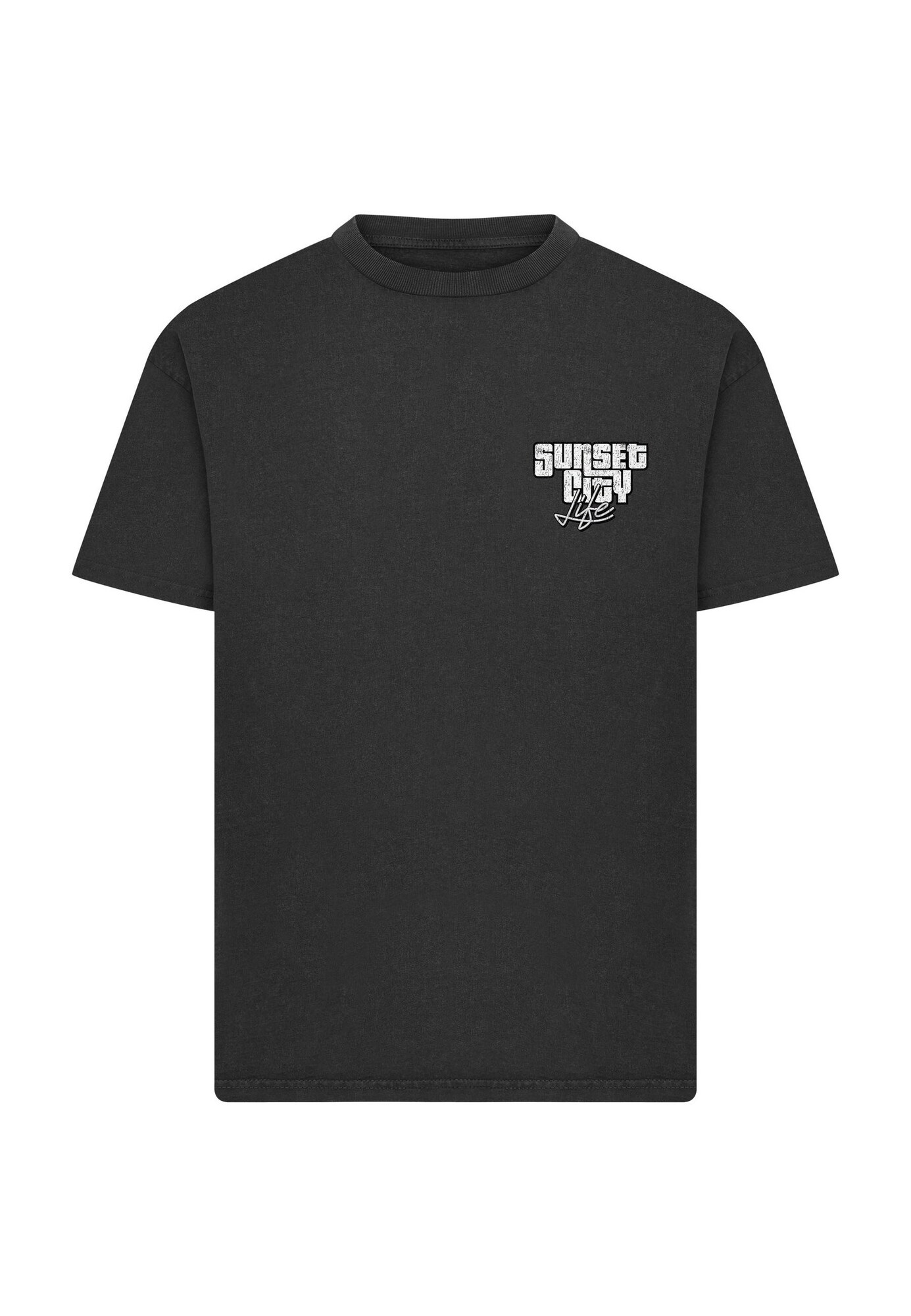 Mister Tee Camiseta 'Sunset City'  lila / negro / blanco
