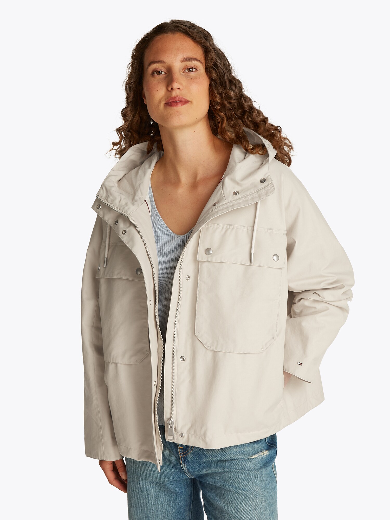 TOMMY HILFIGER Átmeneti dzseki  krém termék 2. képe