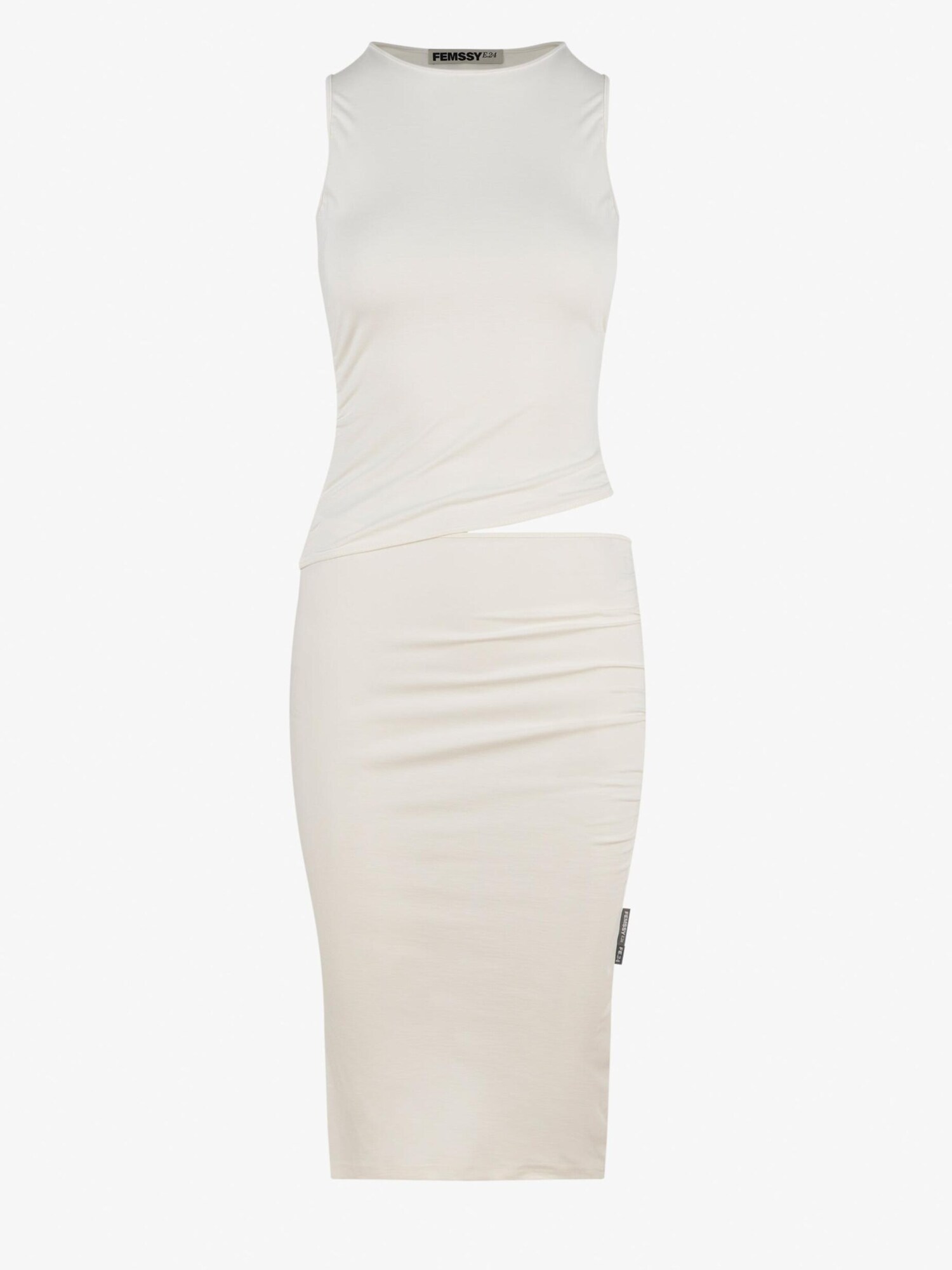 FEMSSY Vestido 'TALIA DRESS BROWN'  blanco