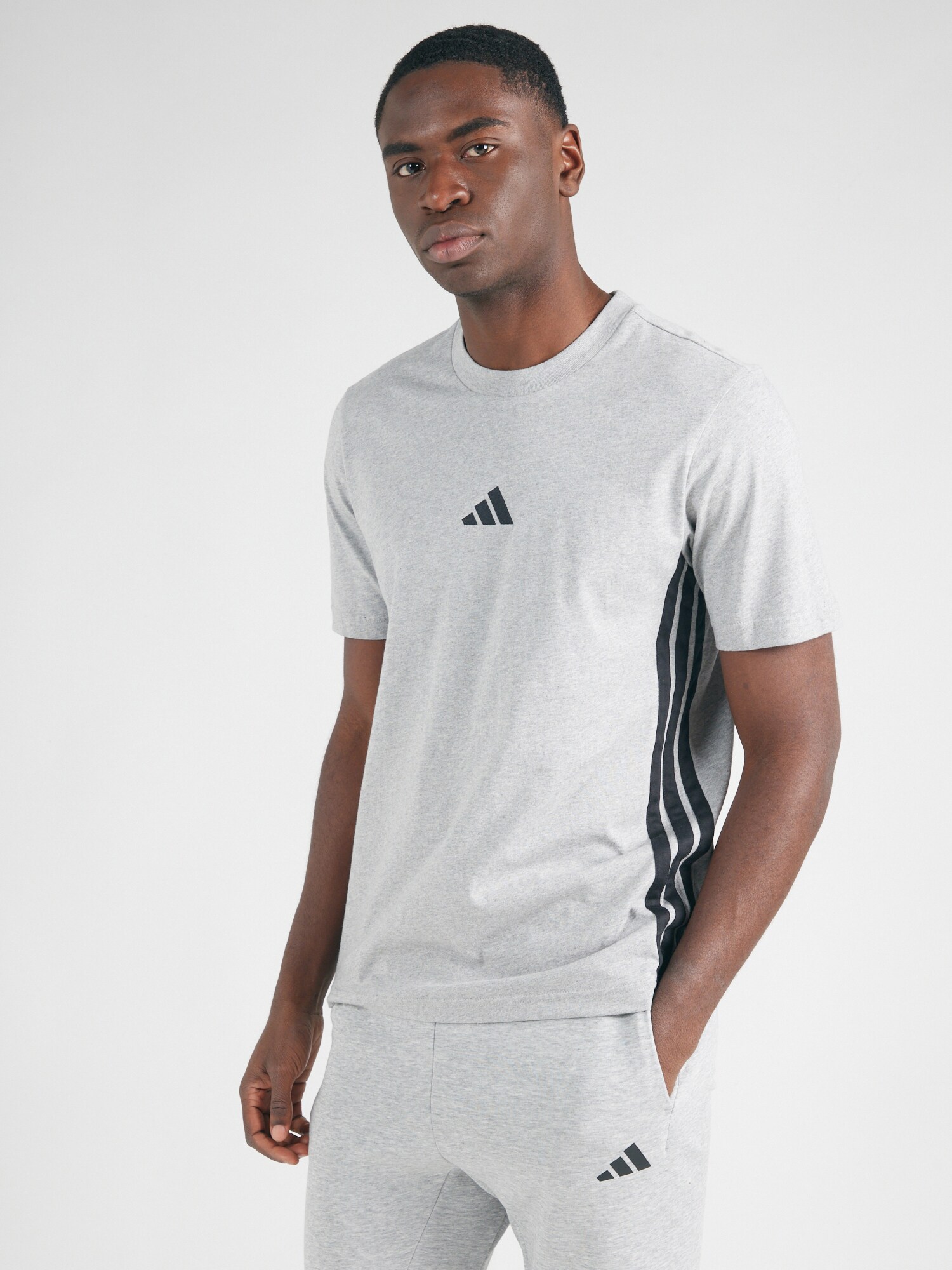 ADIDAS SPORTSWEAR Funkcionális felső  szürke melír / fehér termék 2. képe