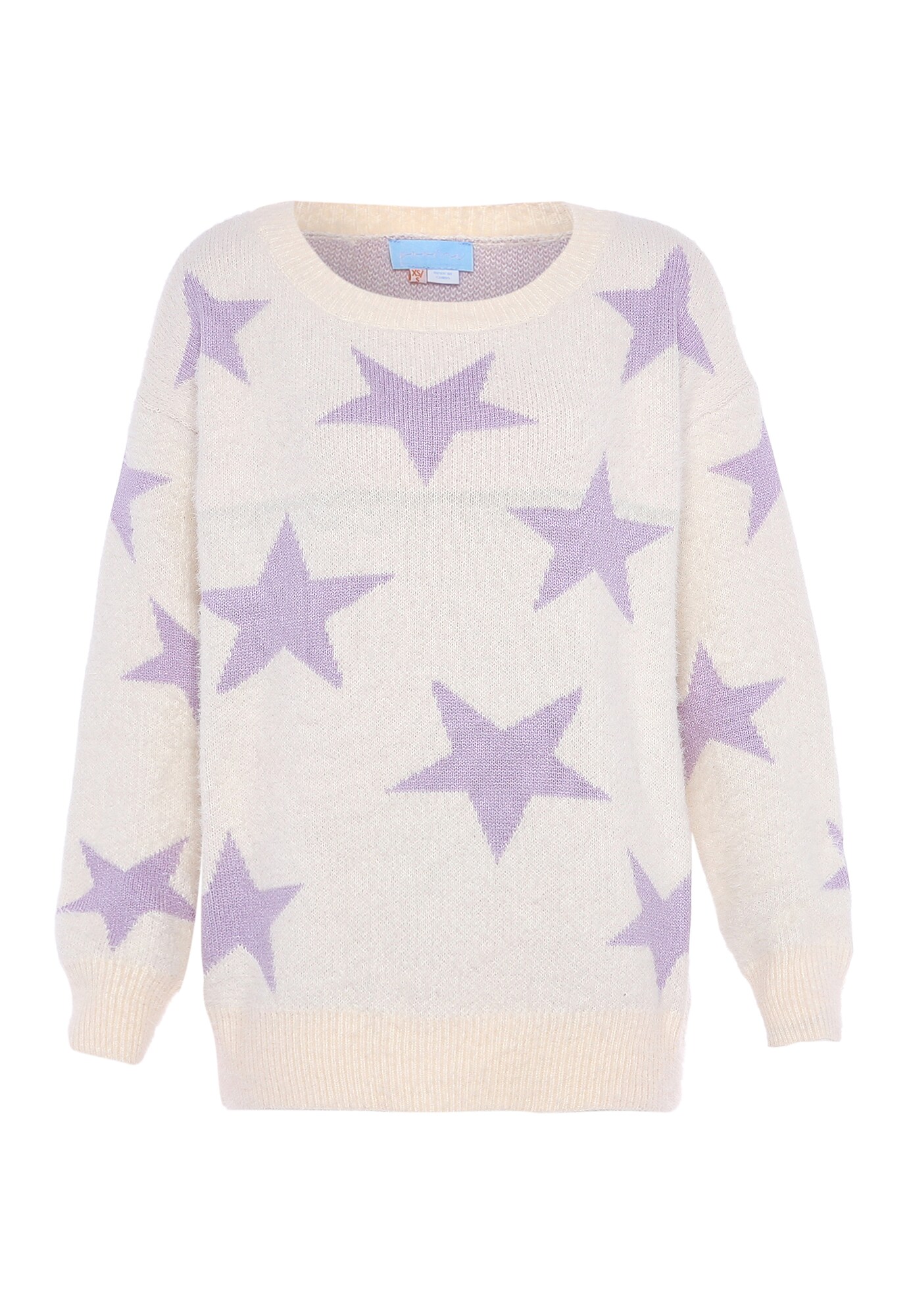 Poomi Jersey lila / blanco lana