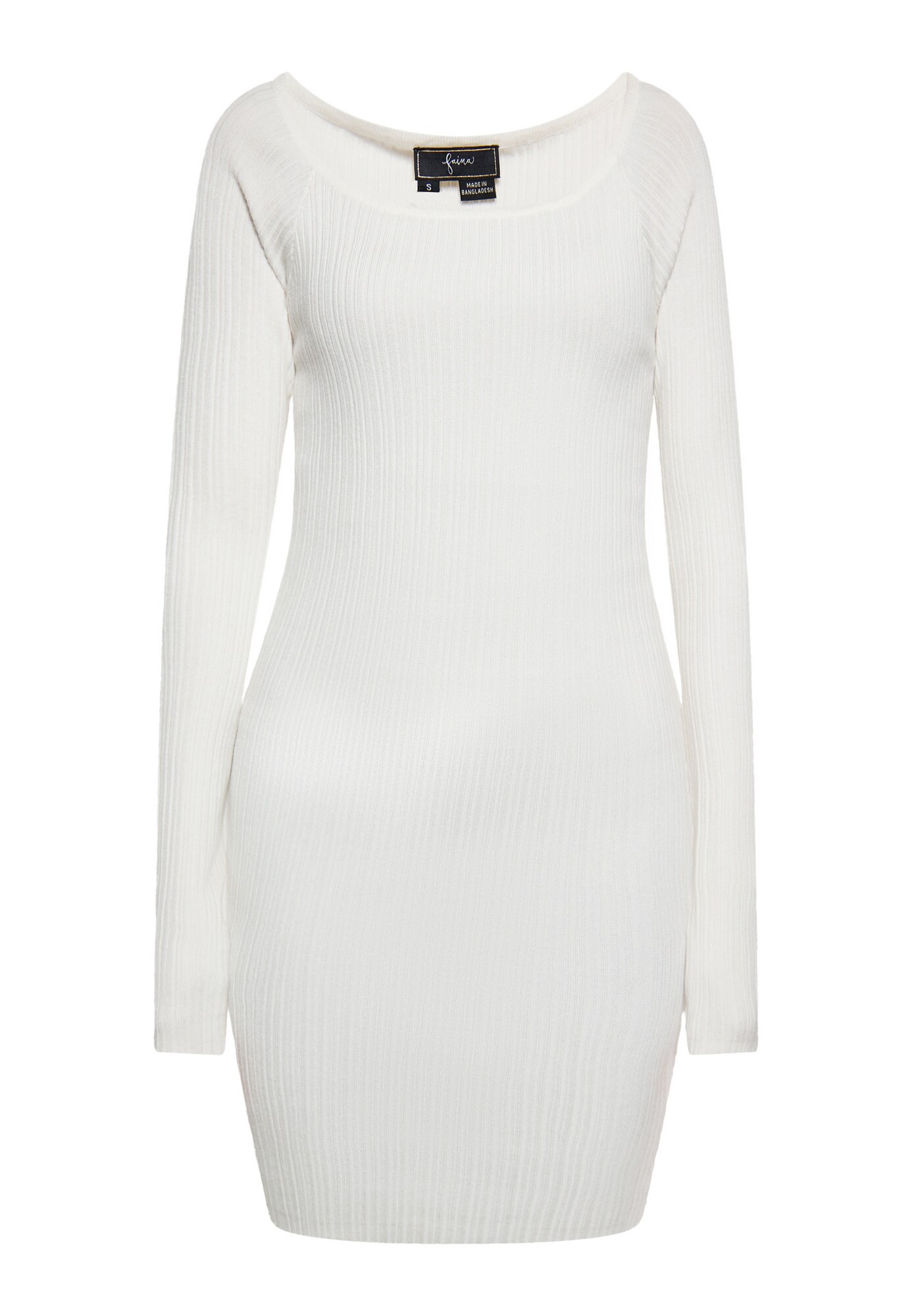 faina Rochie tricotat  alb lână