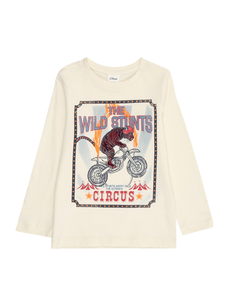 s.Oliver Shirt Jungen Größe 116/122 creme / opal / tanne / rot